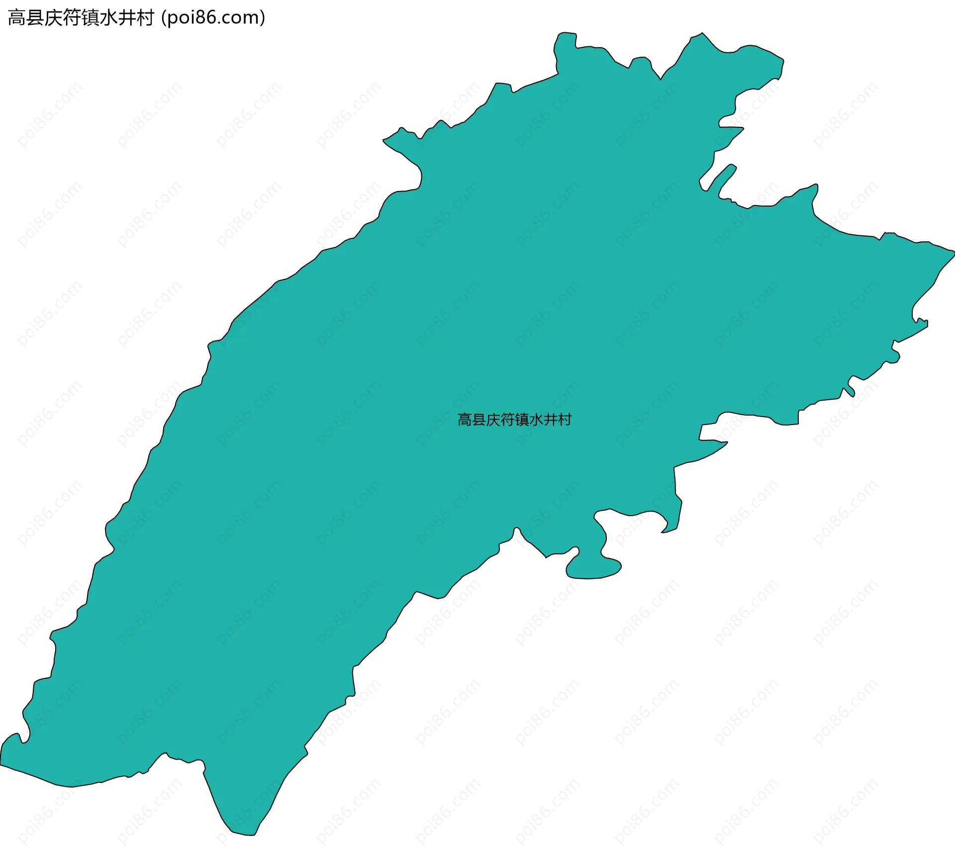 高县庆符镇水井村边界地图