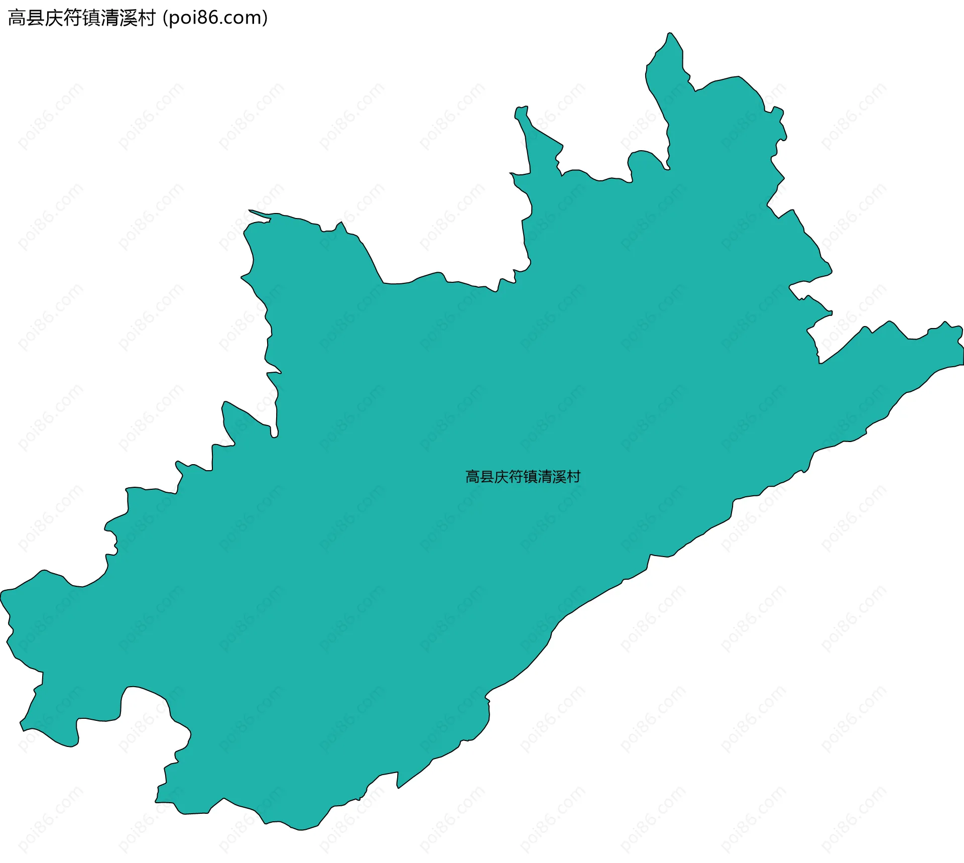 高县庆符镇清溪村边界地图