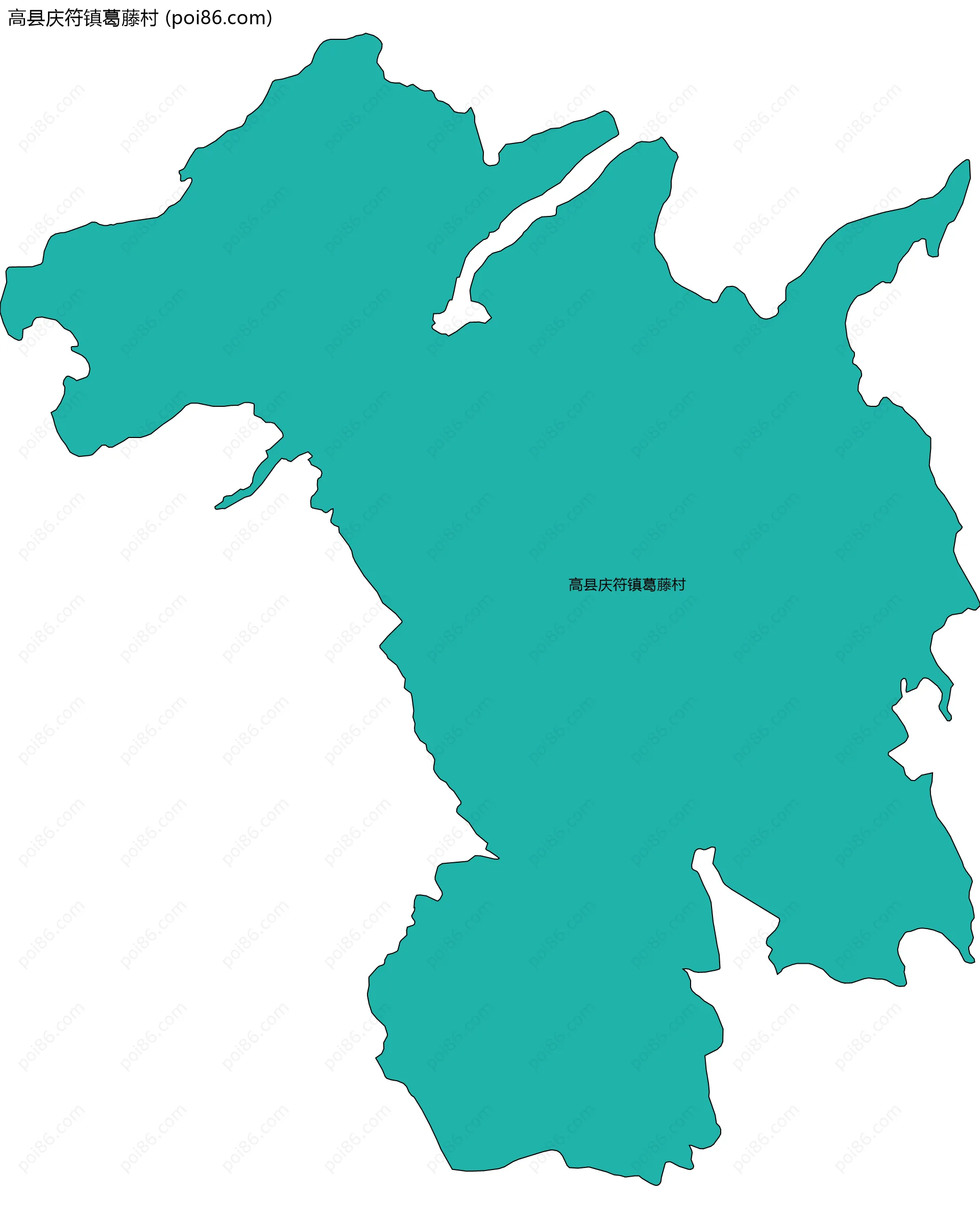 高县庆符镇葛藤村边界地图