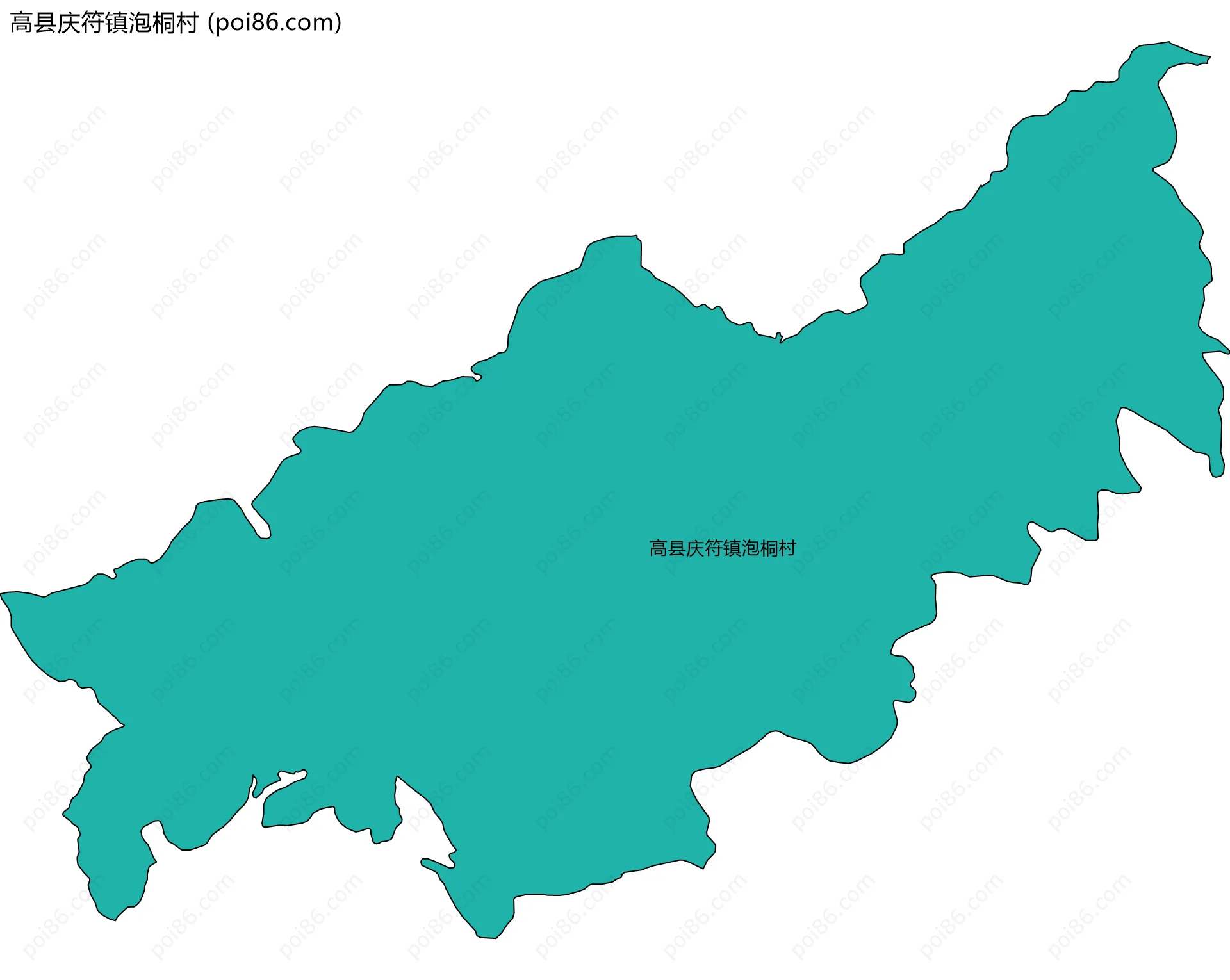 高县庆符镇泡桐村边界地图