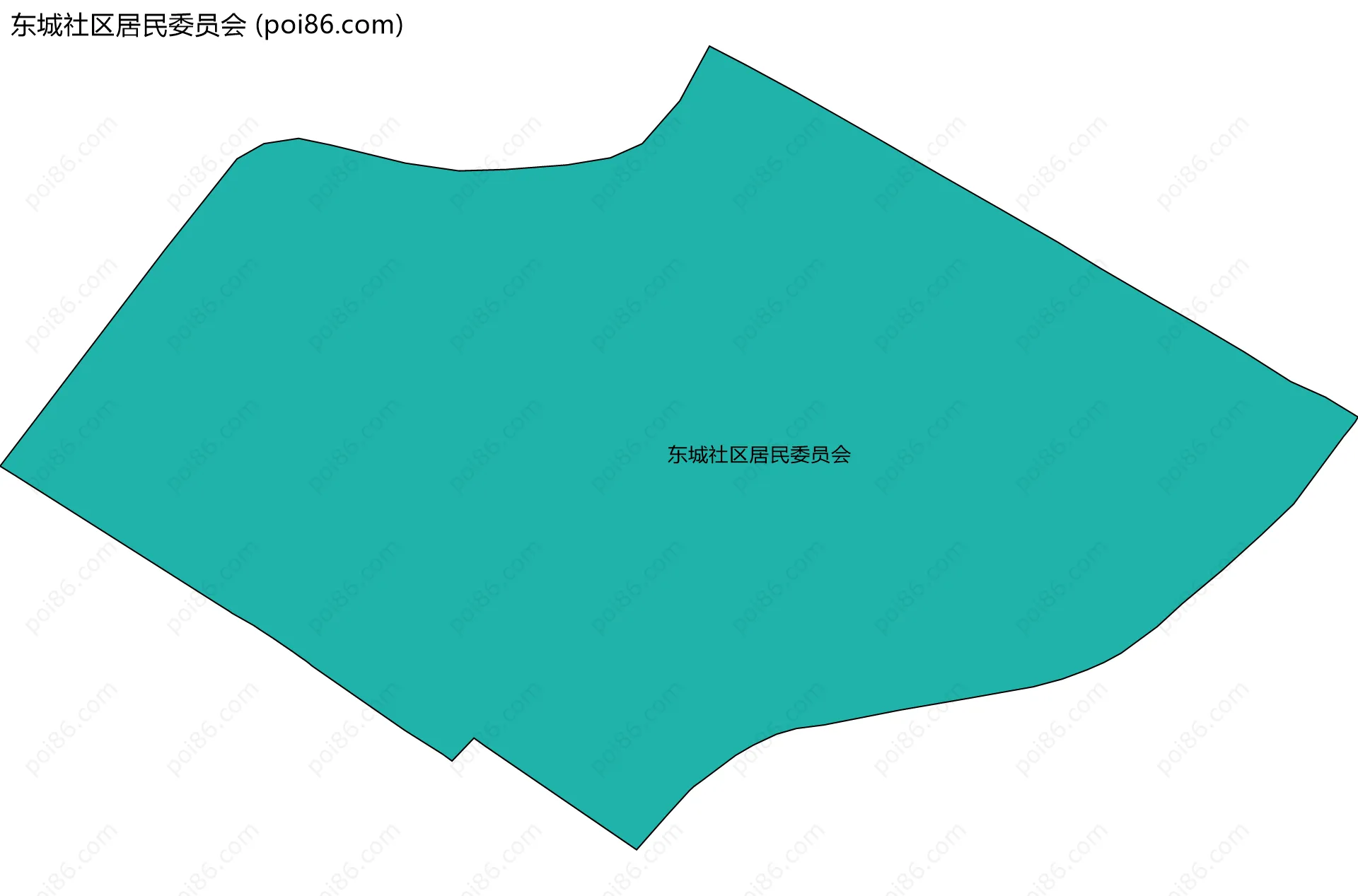 东城社区居民委员会边界地图
