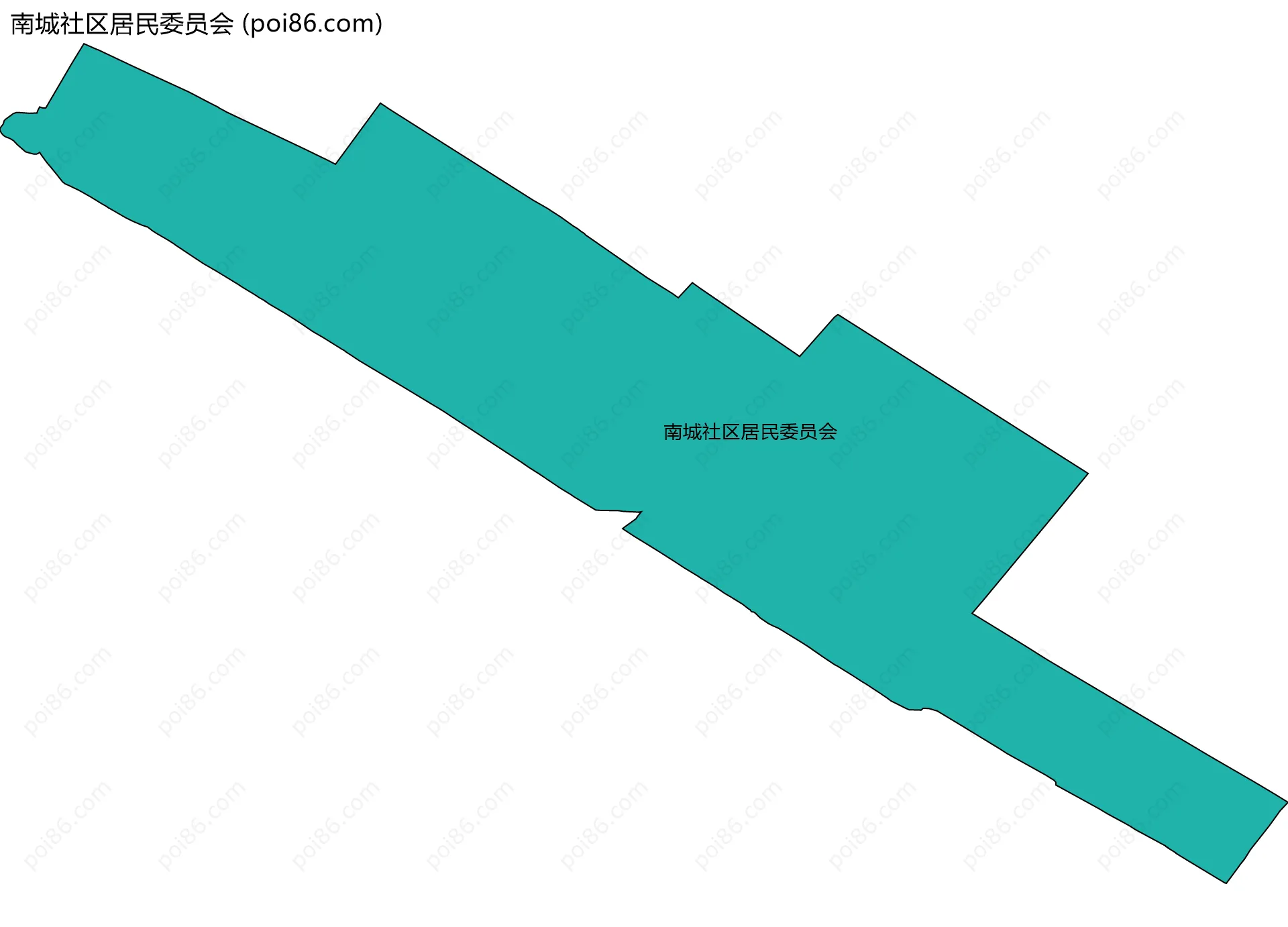 南城社区居民委员会边界地图