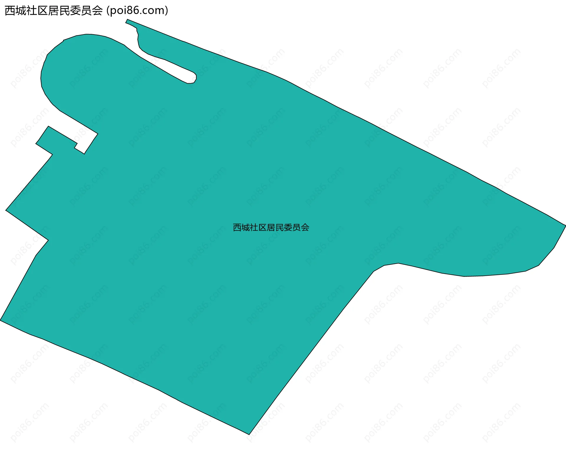 西城社区居民委员会边界地图