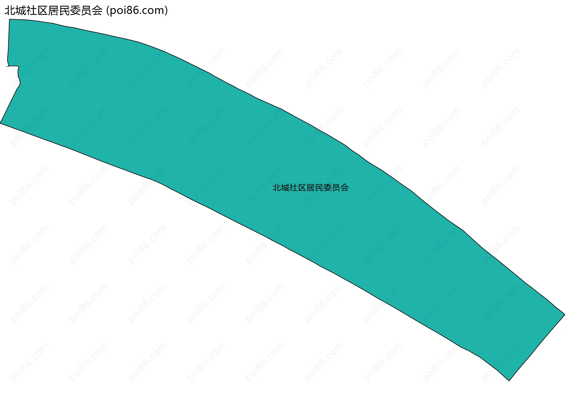 北城社区居民委员会边界地图