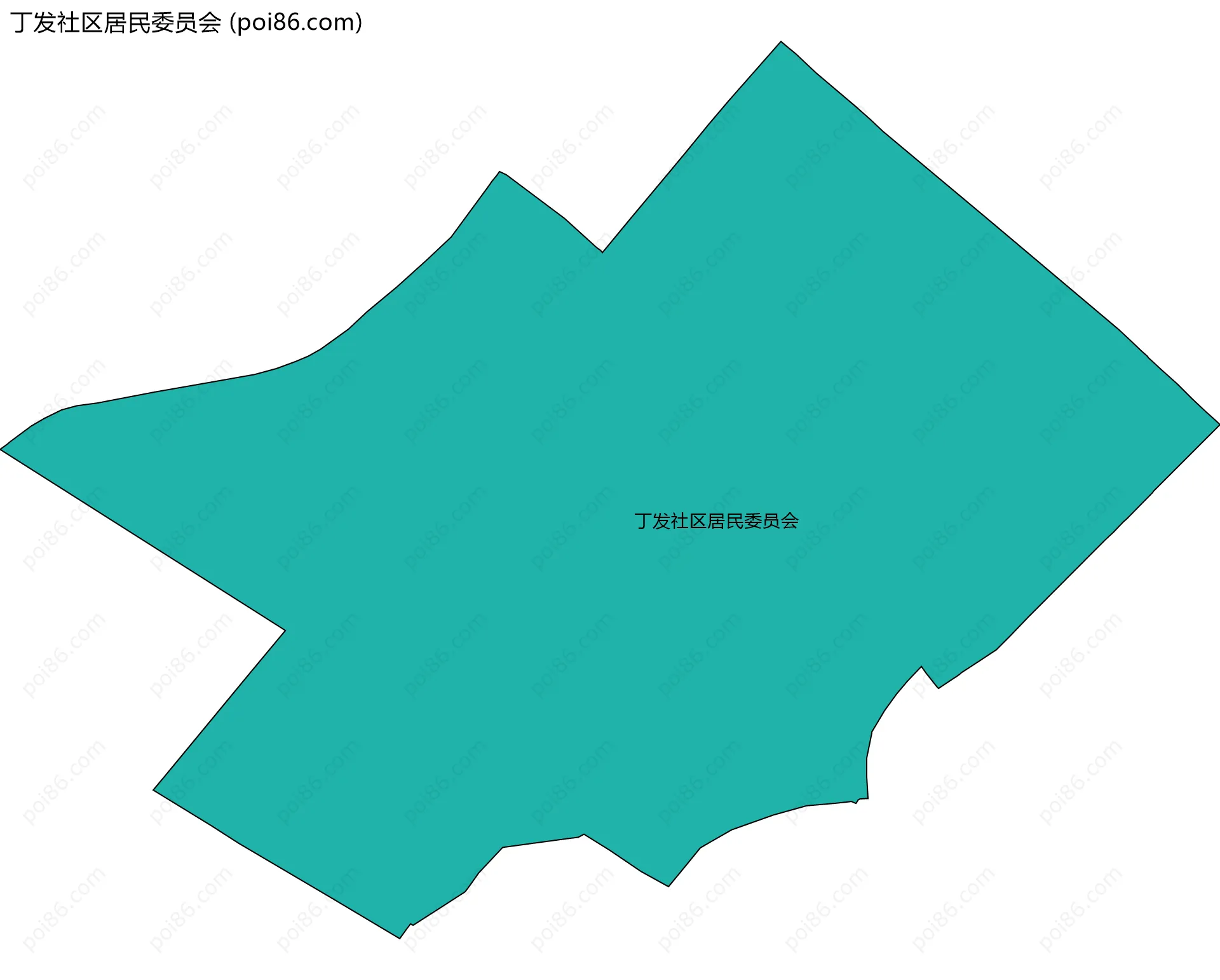 丁发社区居民委员会边界地图