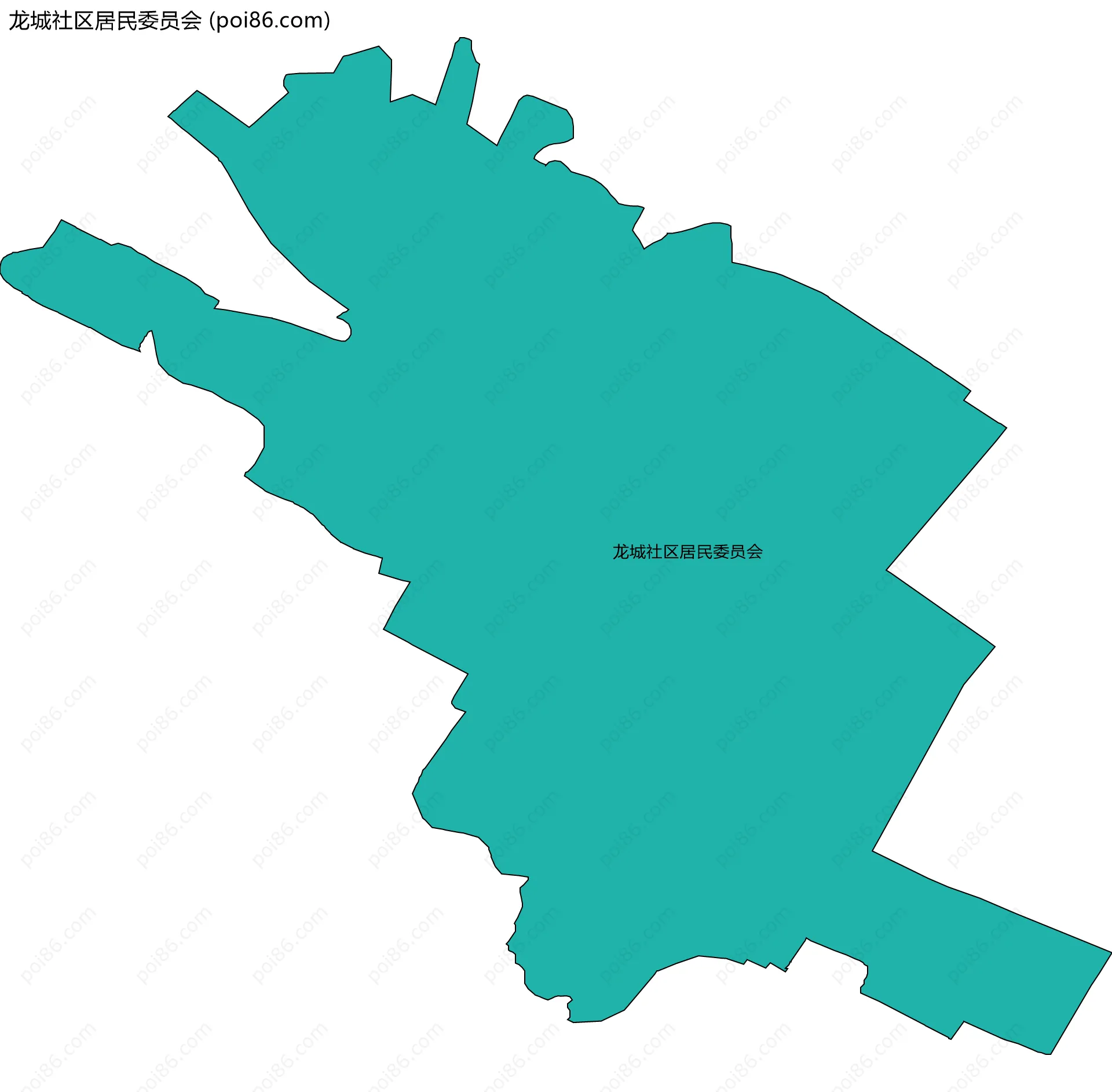 龙城社区居民委员会边界地图