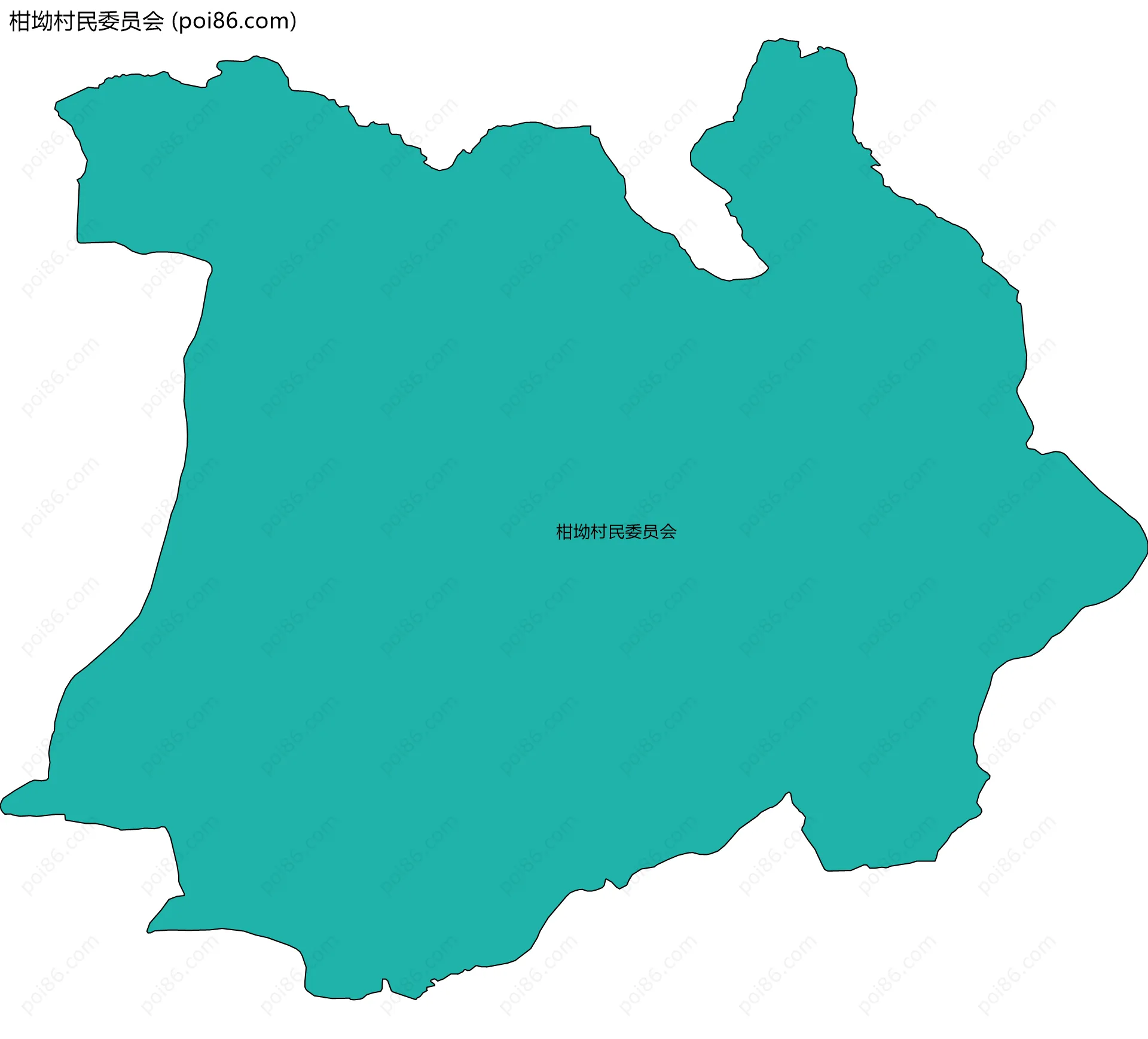 柑坳村民委员会边界地图