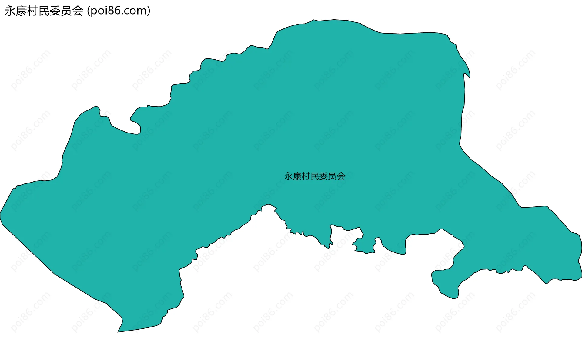 永康村民委员会边界地图