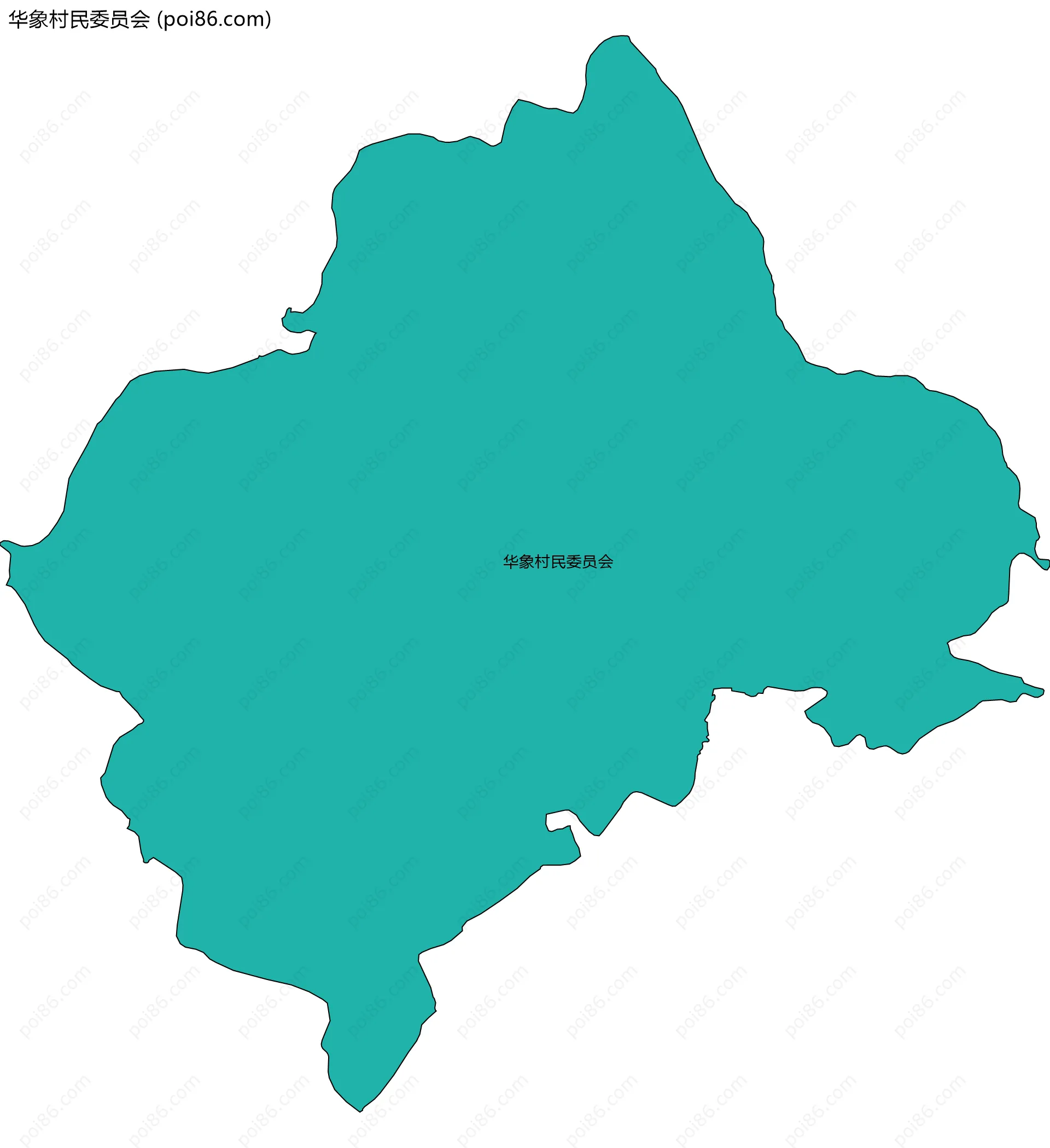 华象村民委员会边界地图