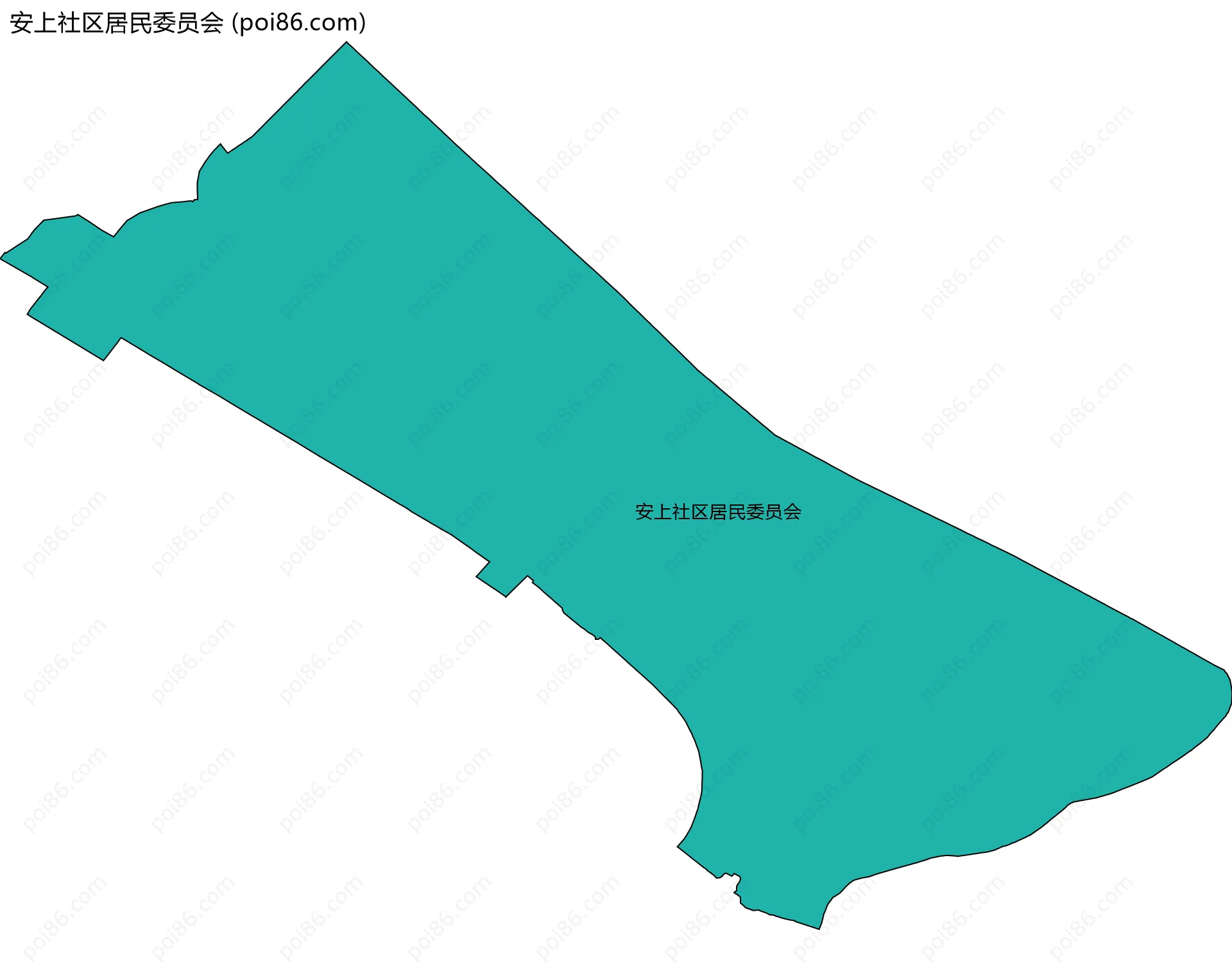 安上社区居民委员会边界地图