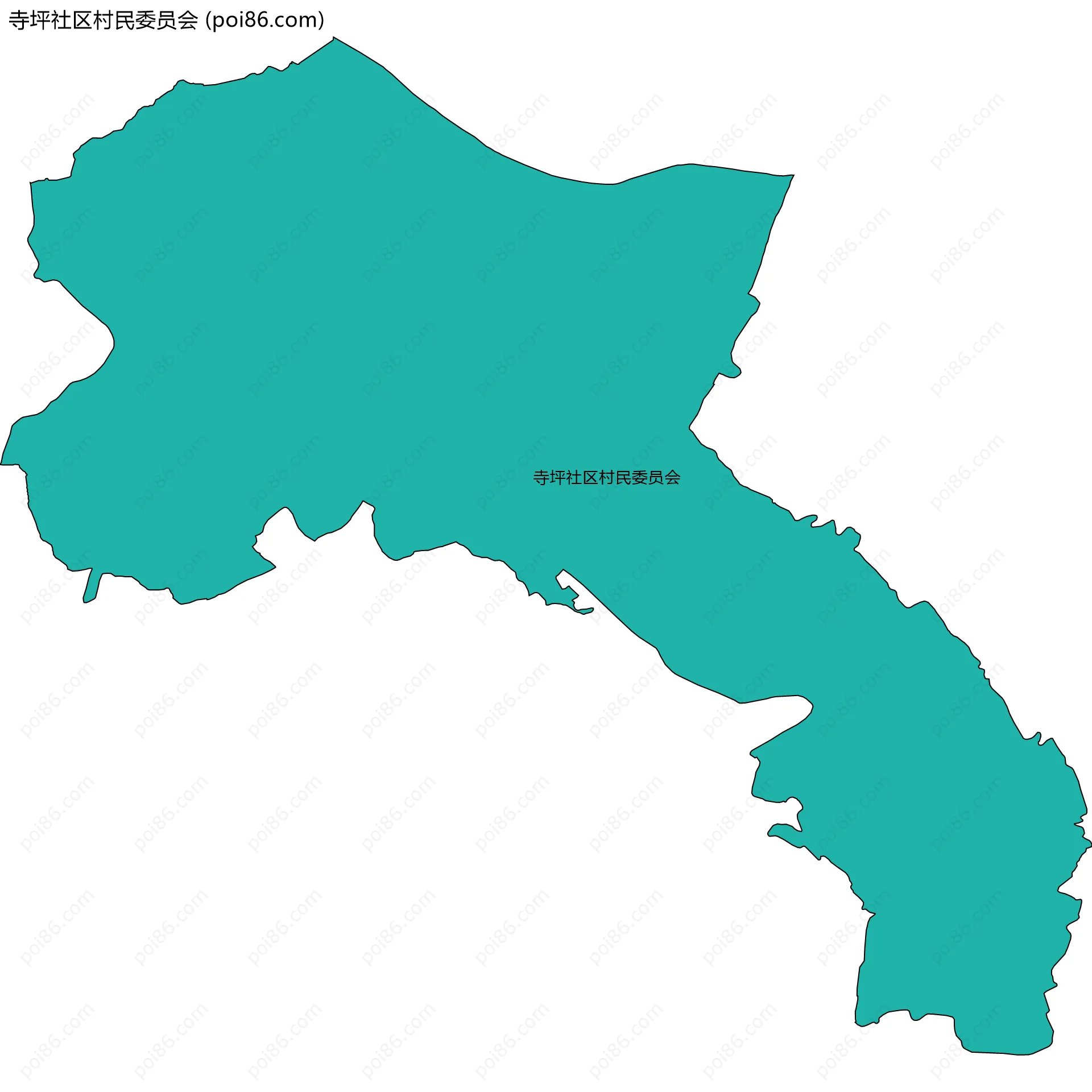 寺坪社区村民委员会边界地图