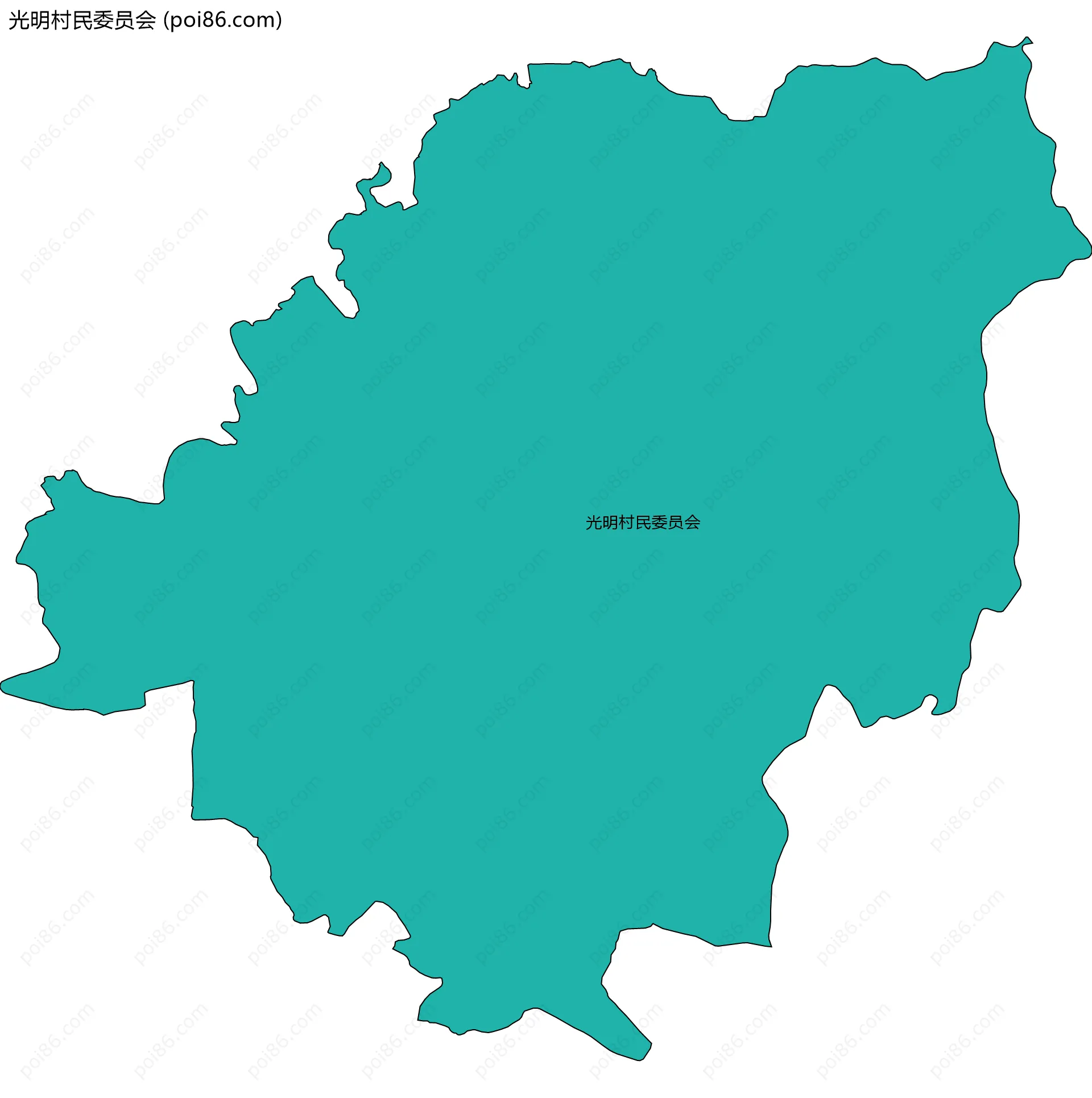 光明村民委员会边界地图