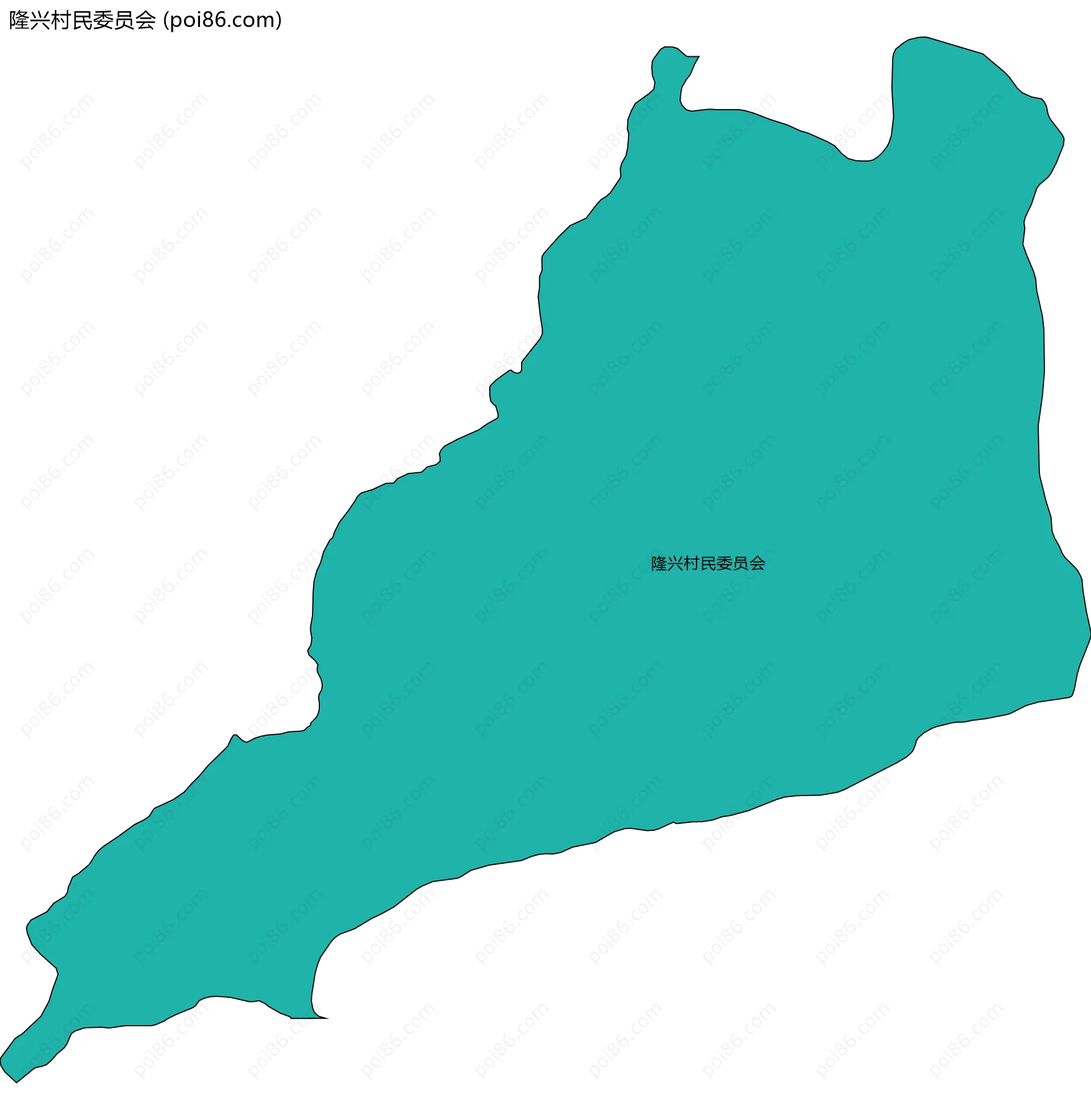 隆兴村民委员会边界地图