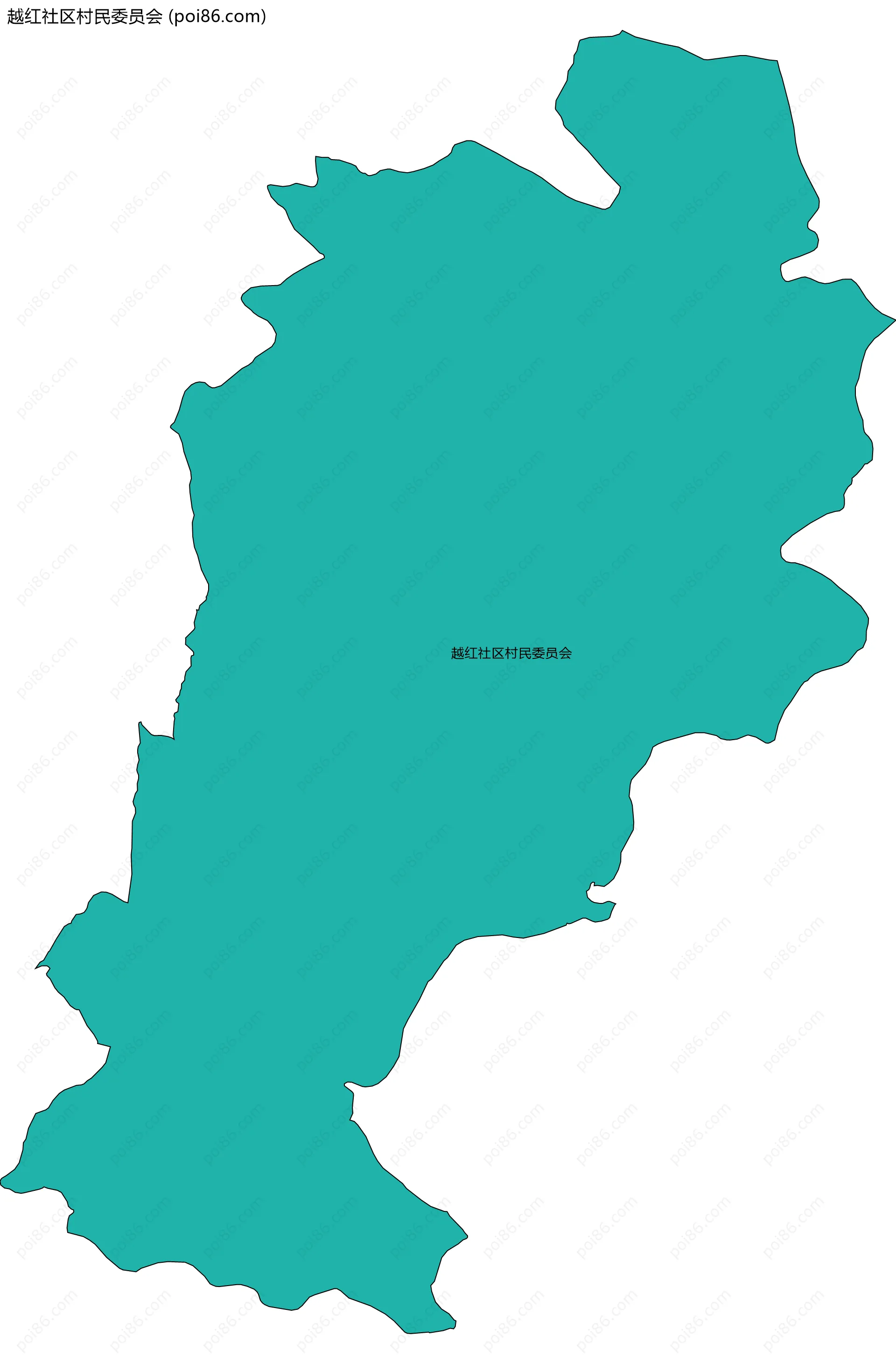 越红社区村民委员会边界地图