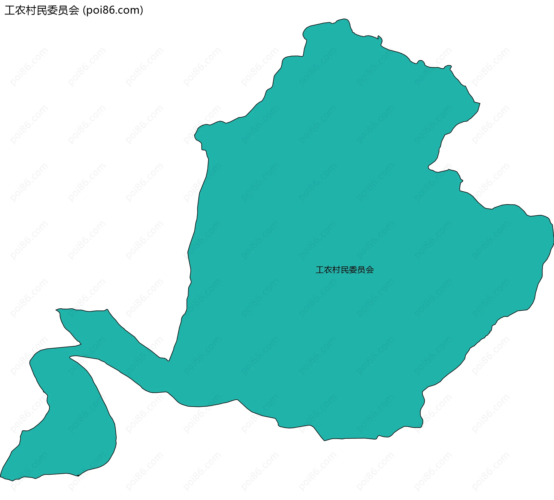 工农村民委员会边界地图
