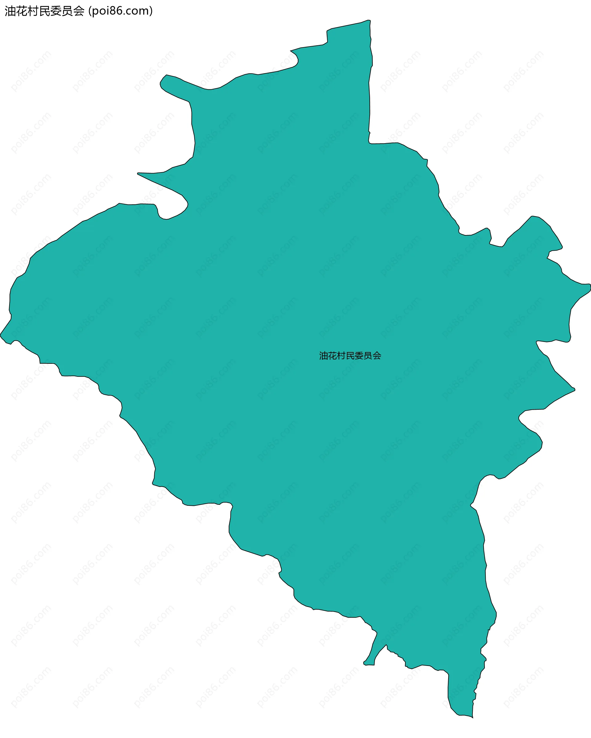 油花村民委员会边界地图