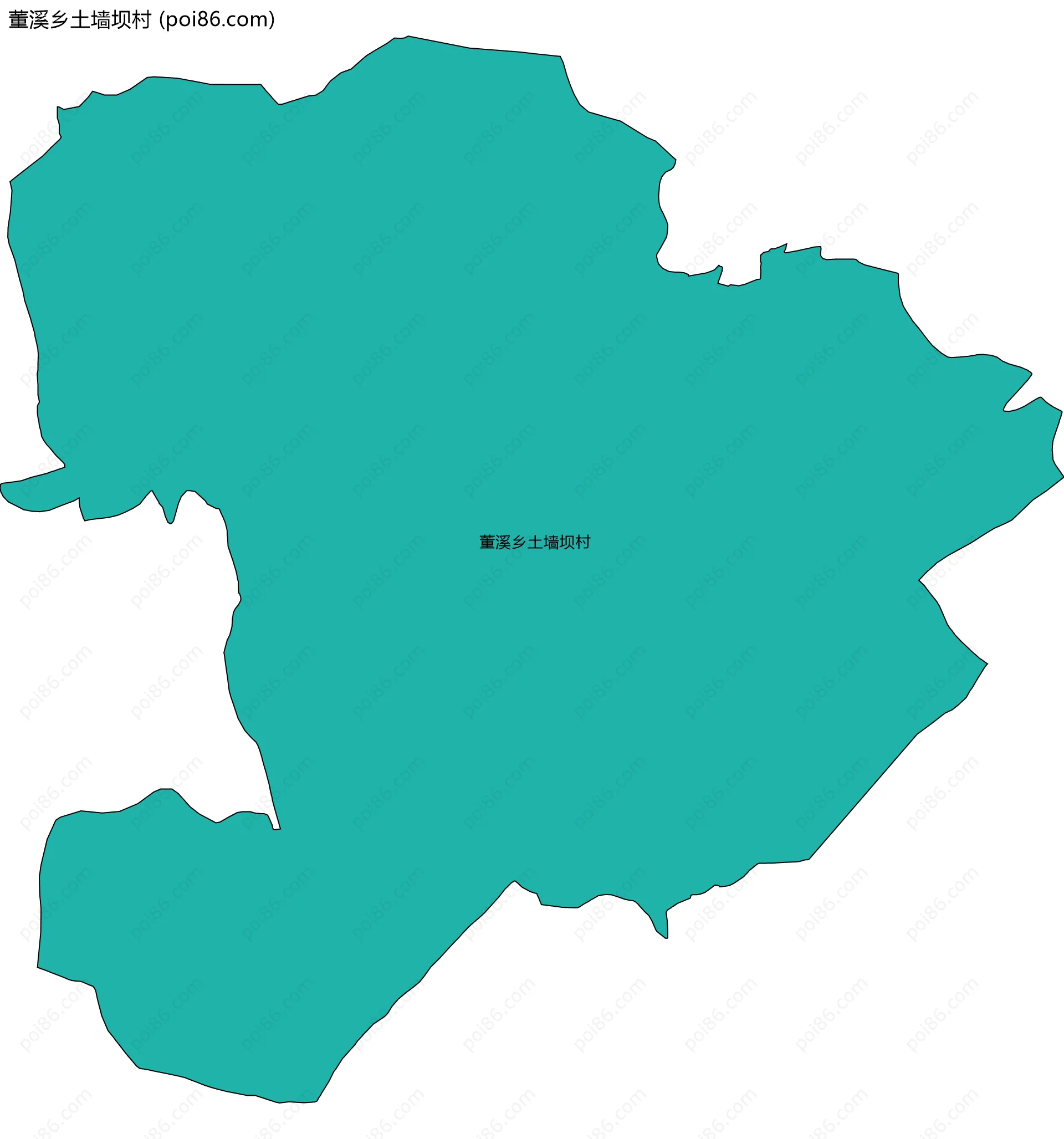 董溪乡土墙坝村边界地图