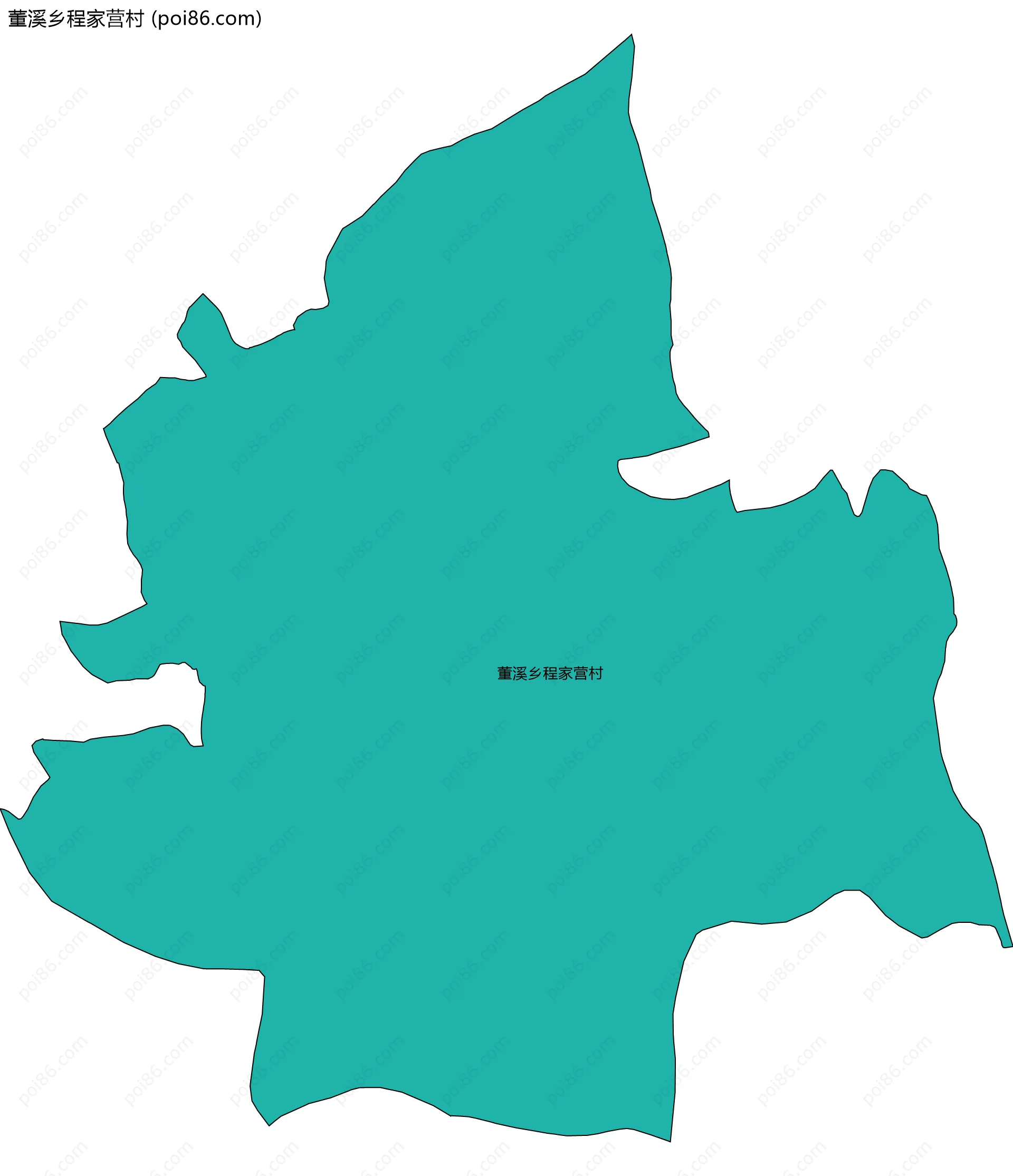 董溪乡程家营村边界地图