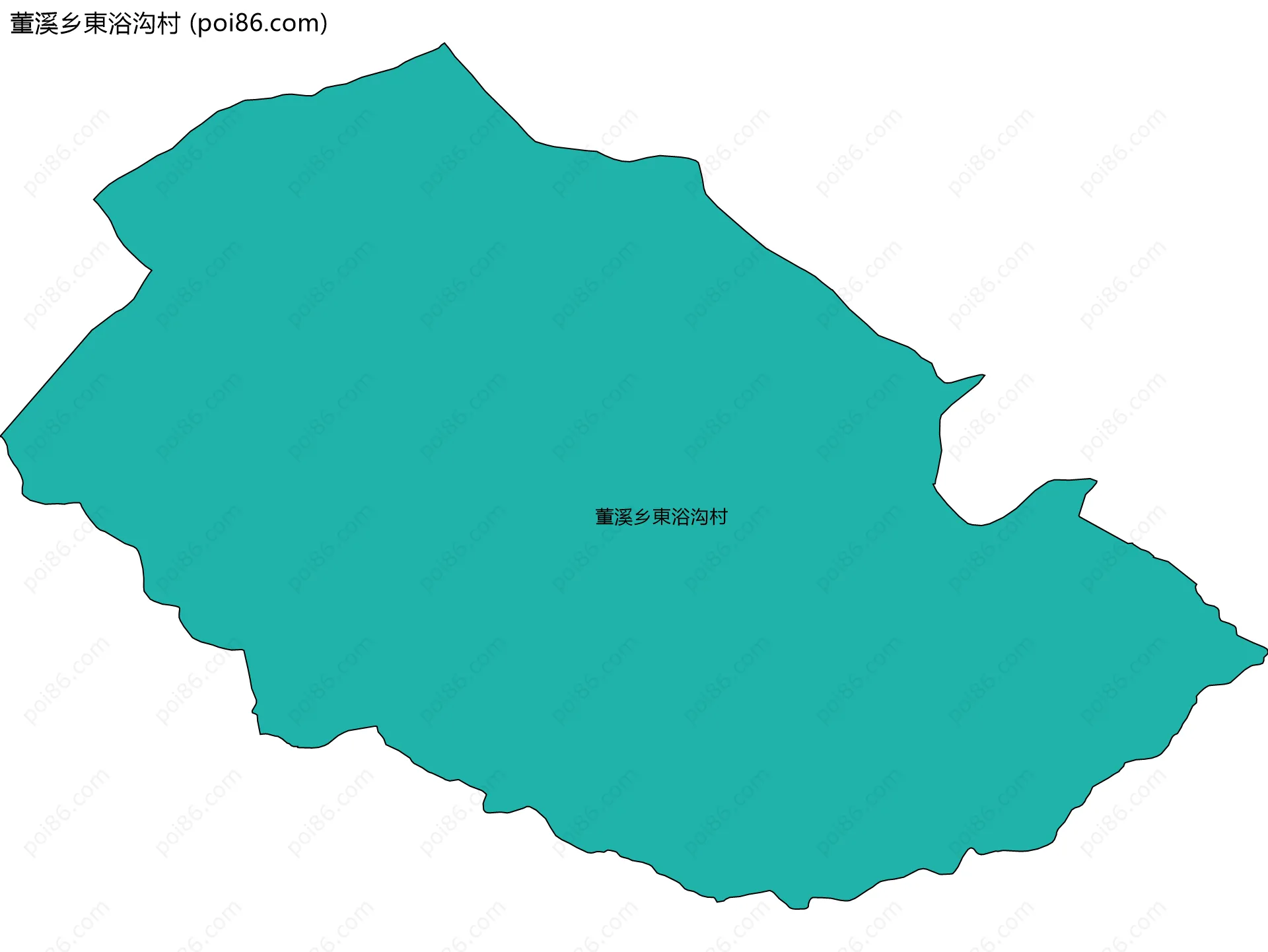 董溪乡東浴沟村边界地图