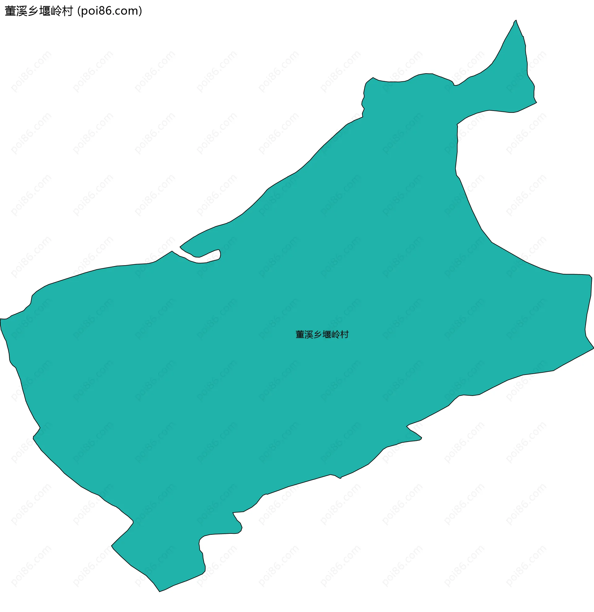 董溪乡堰岭村边界地图