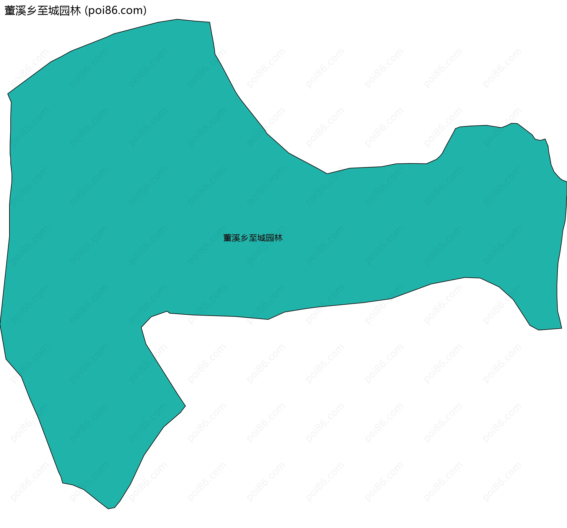 董溪乡至城园林边界地图