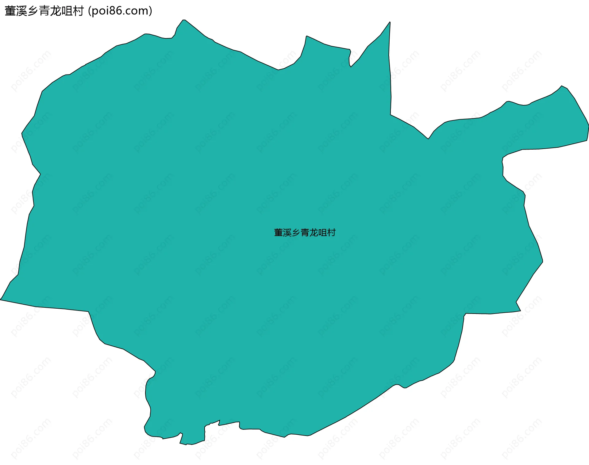 董溪乡青龙咀村边界地图