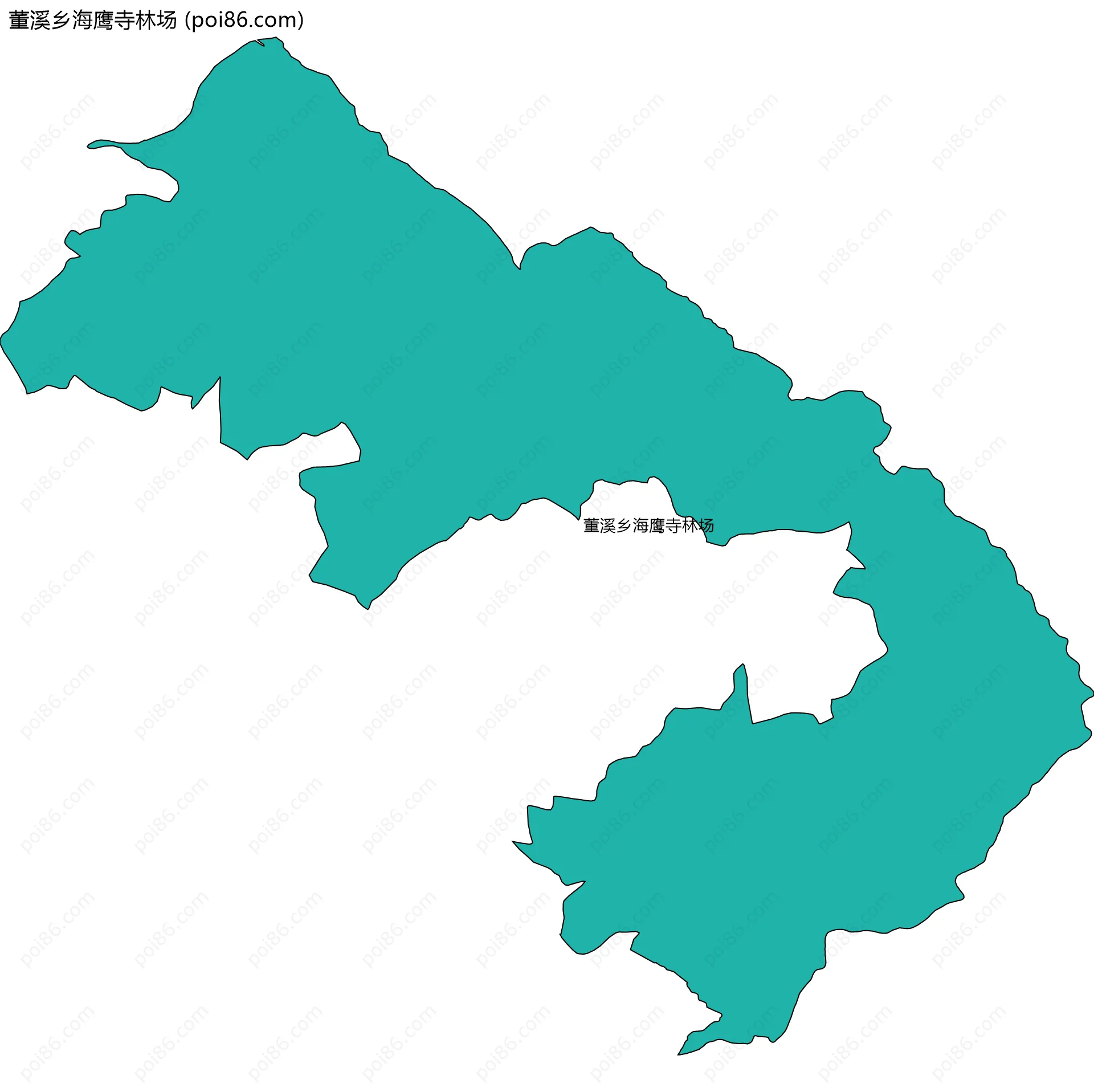 董溪乡海鹰寺林场边界地图