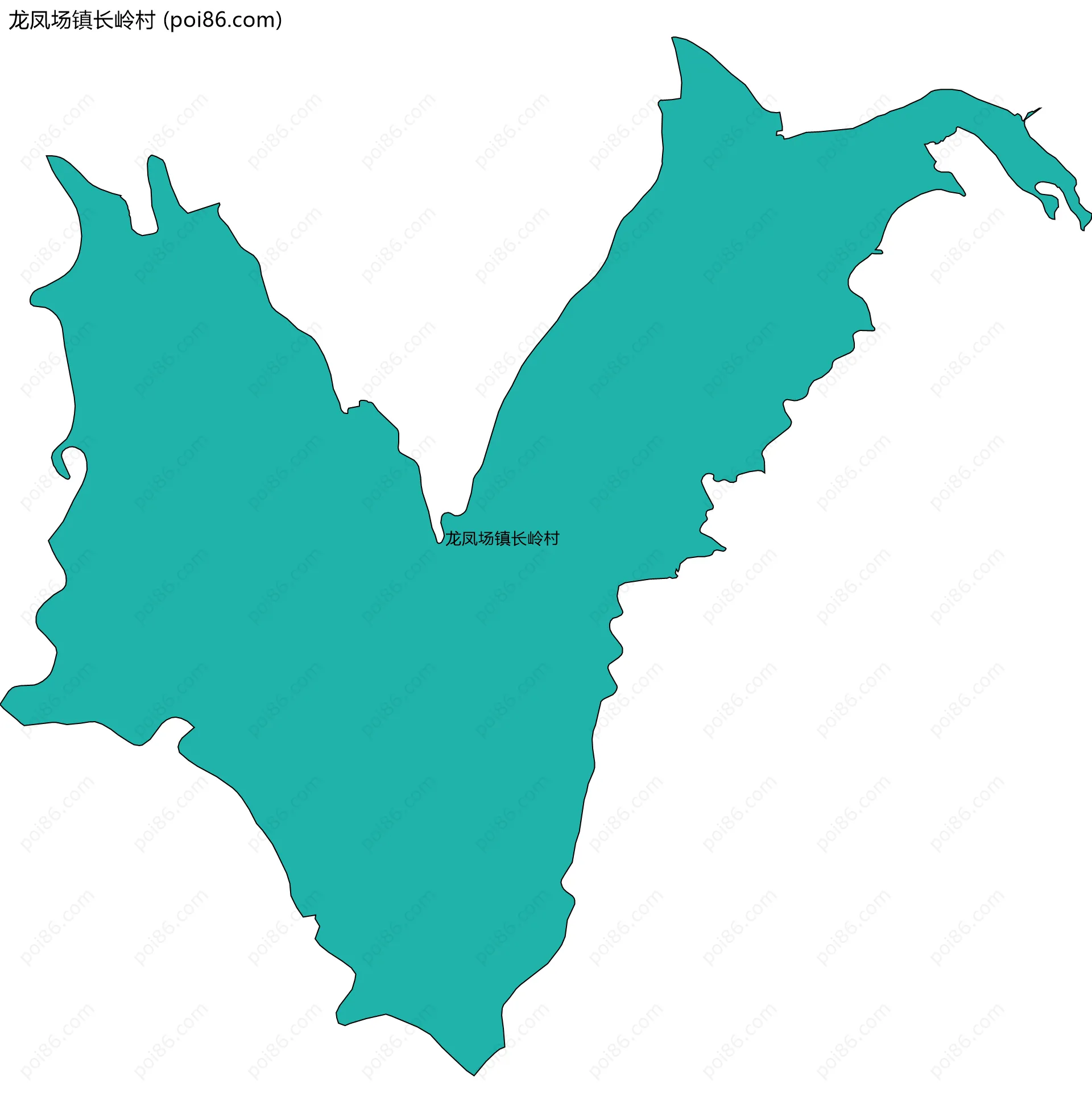 龙凤场镇长岭村边界地图