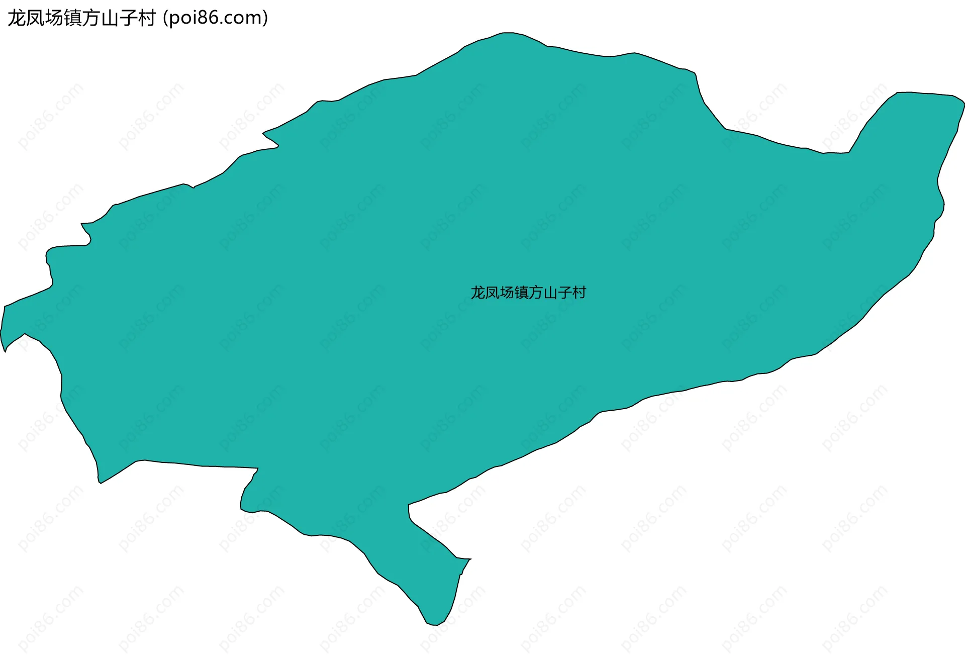 龙凤场镇方山子村边界地图