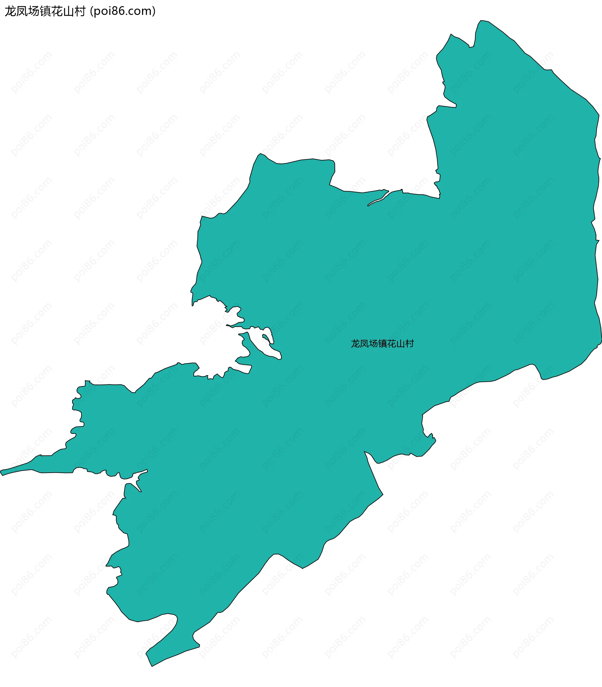 龙凤场镇花山村边界地图