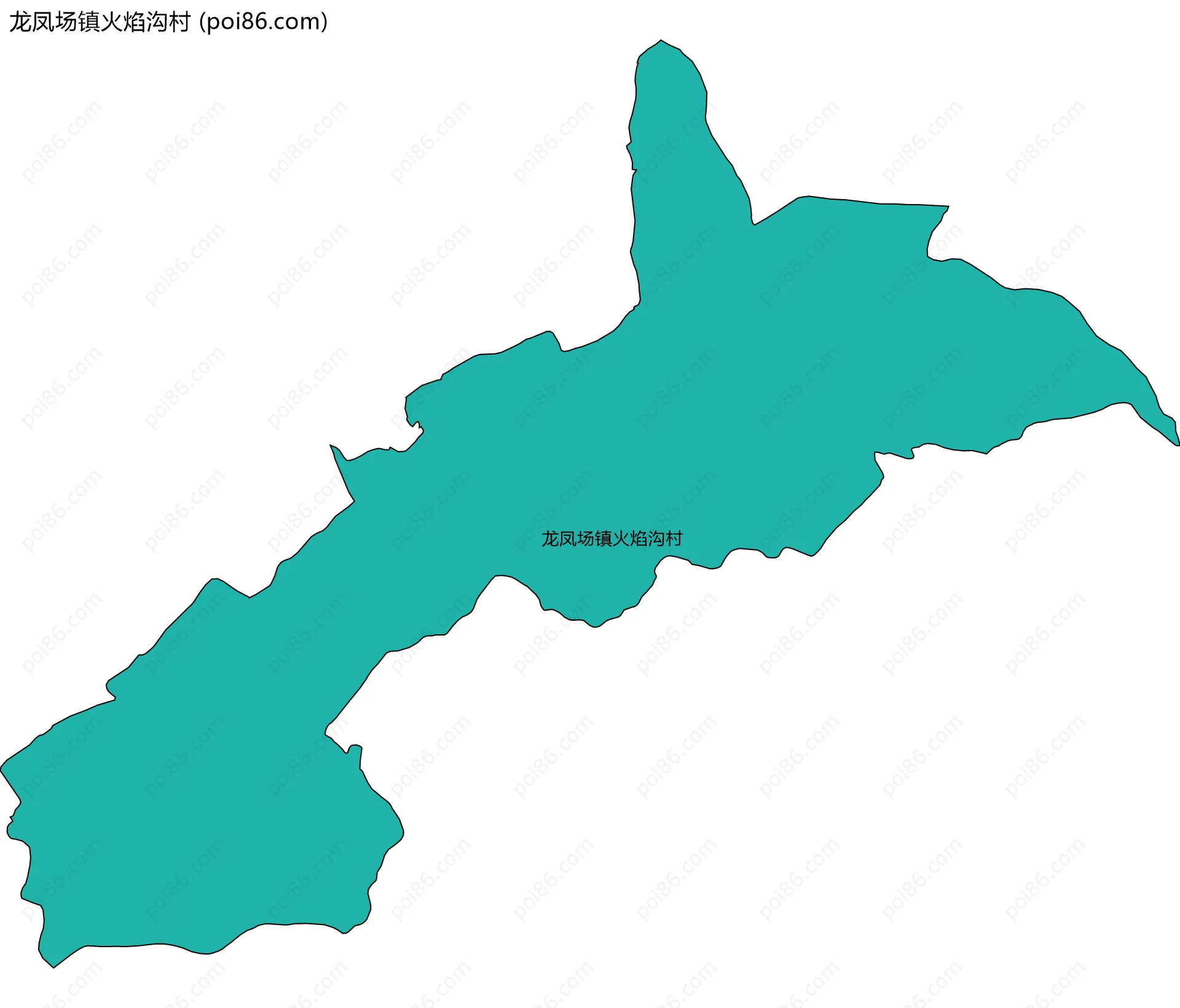 龙凤场镇火焰沟村边界地图