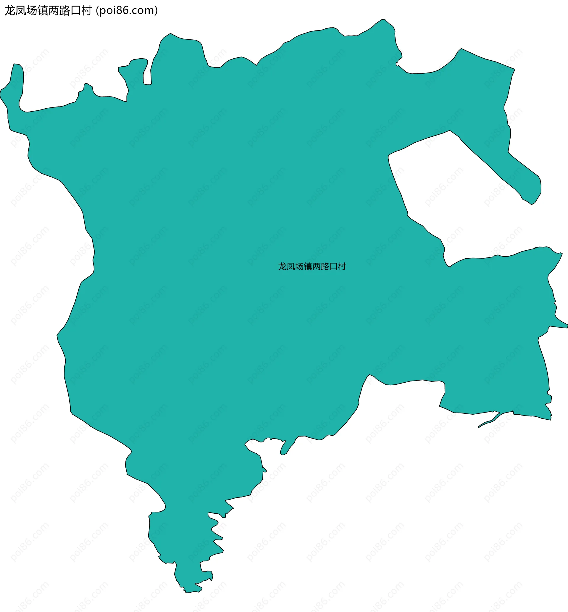 龙凤场镇两路口村边界地图