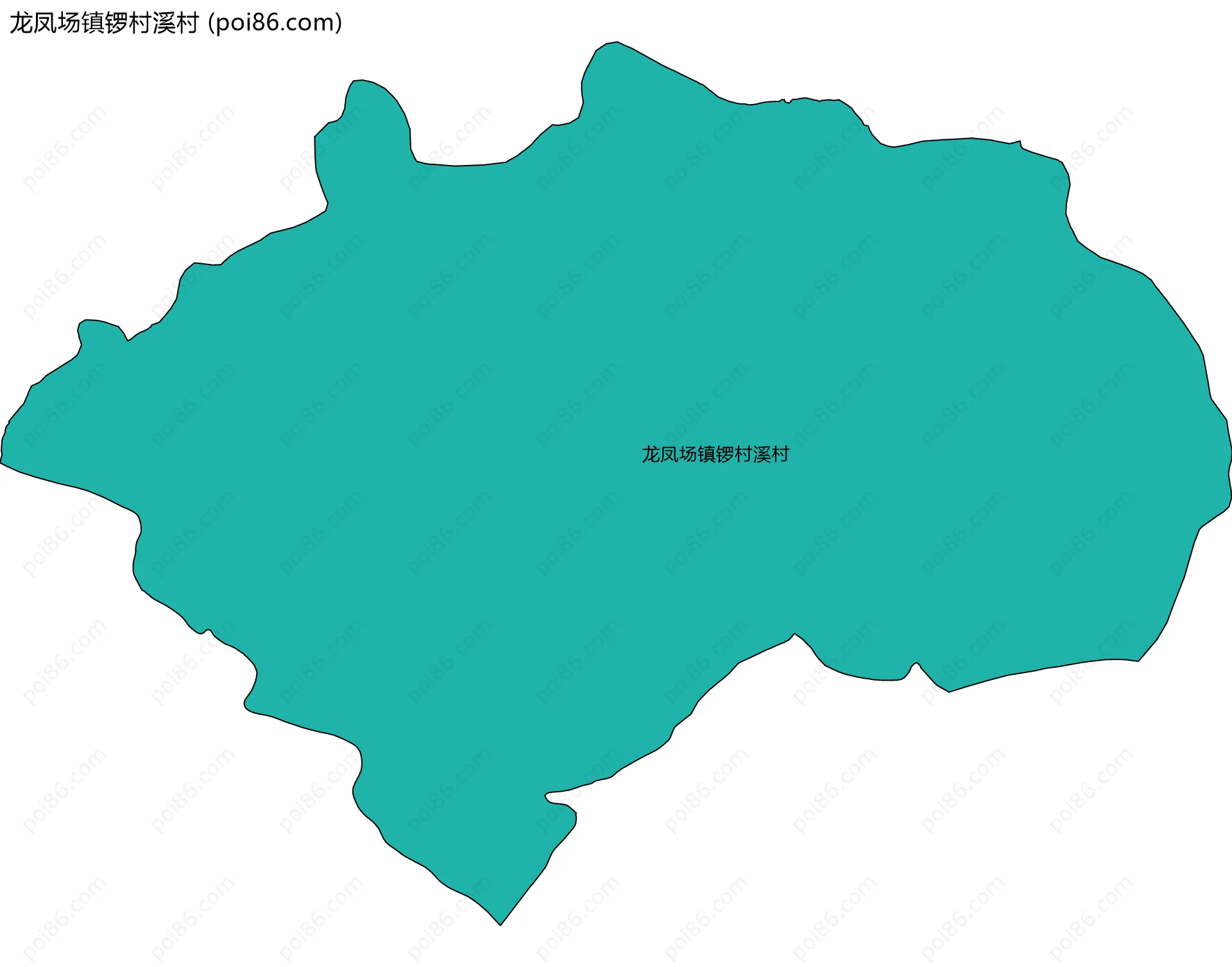 龙凤场镇锣村溪村边界地图