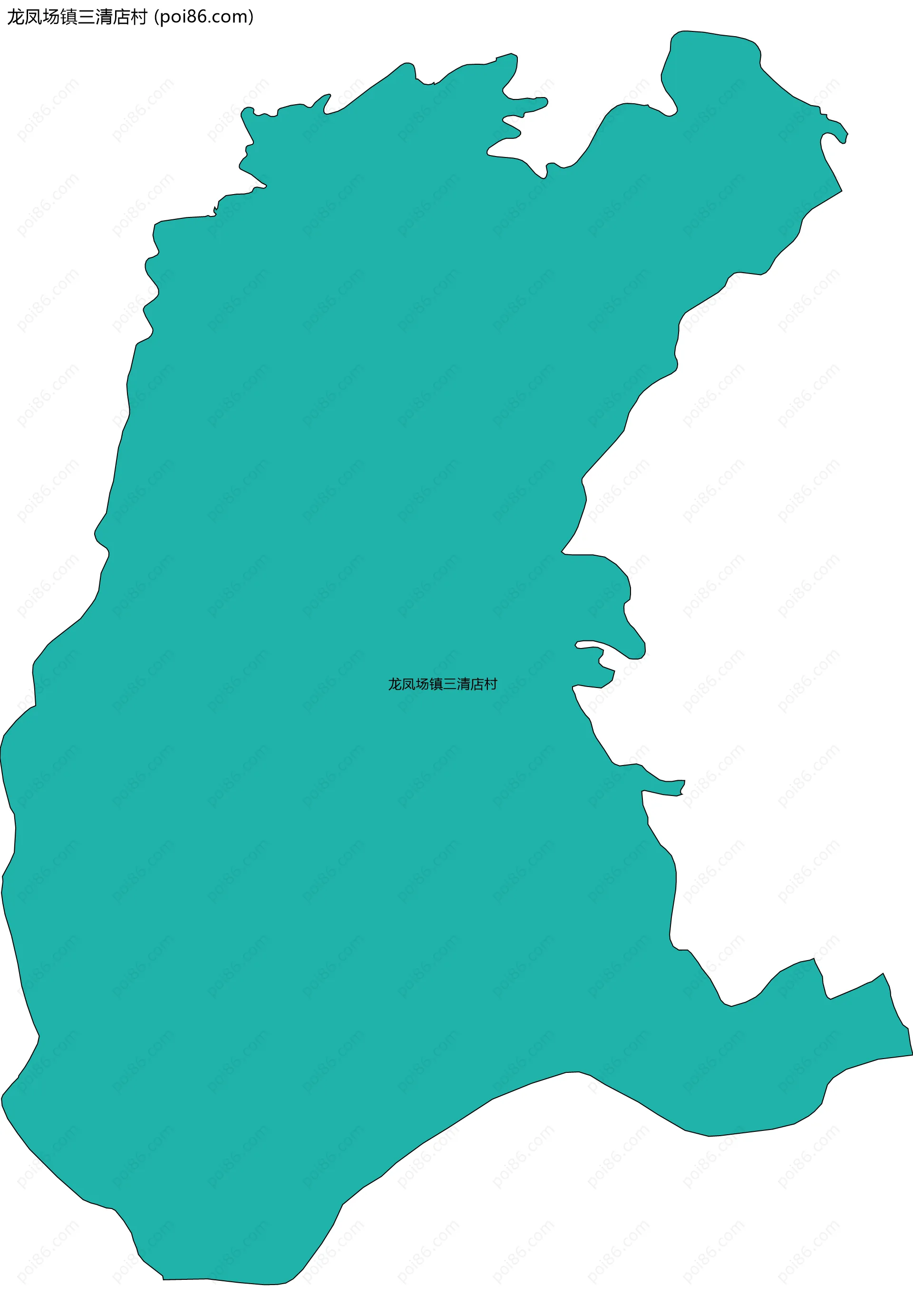 龙凤场镇三清店村边界地图