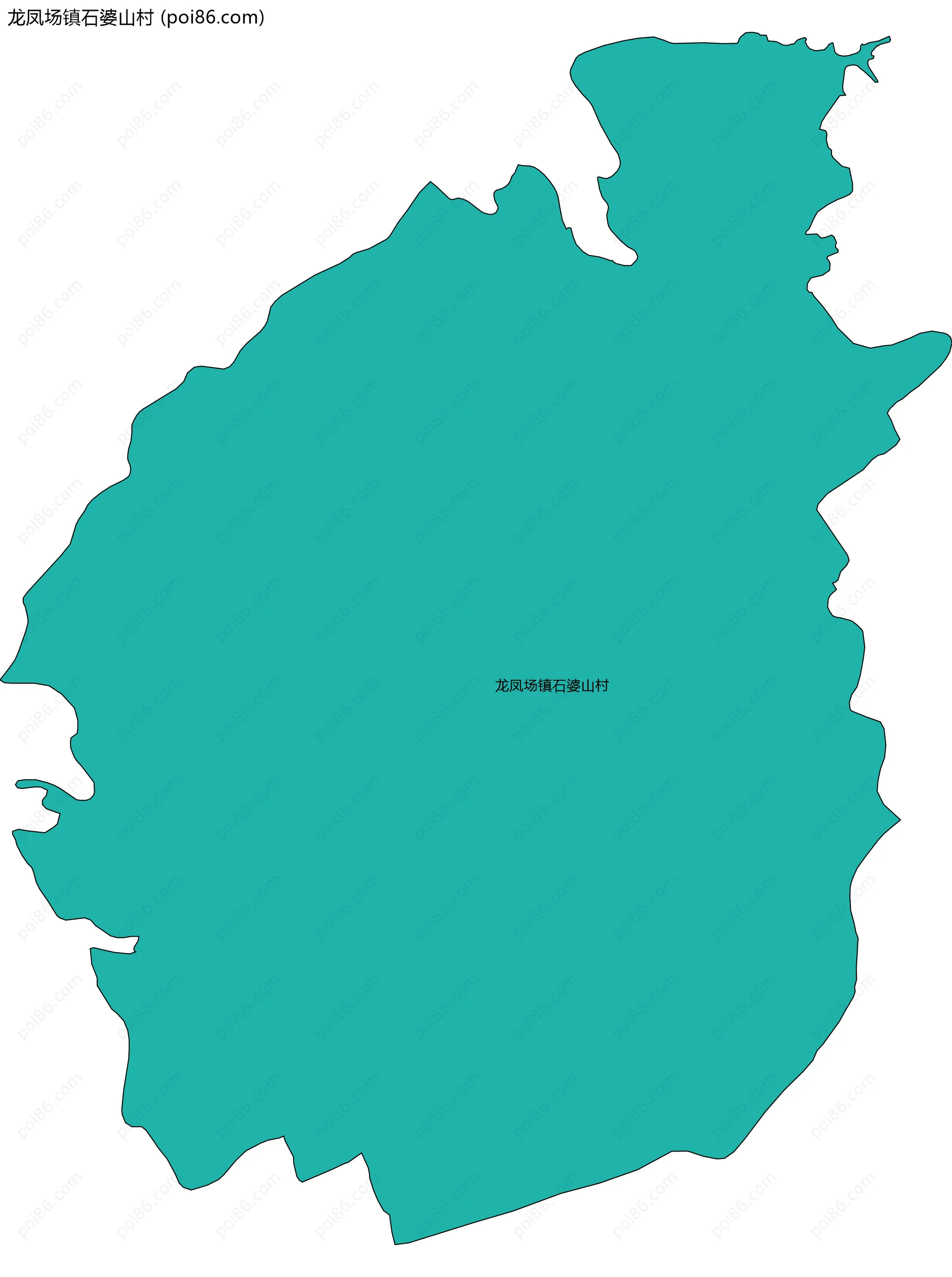 龙凤场镇石婆山村边界地图