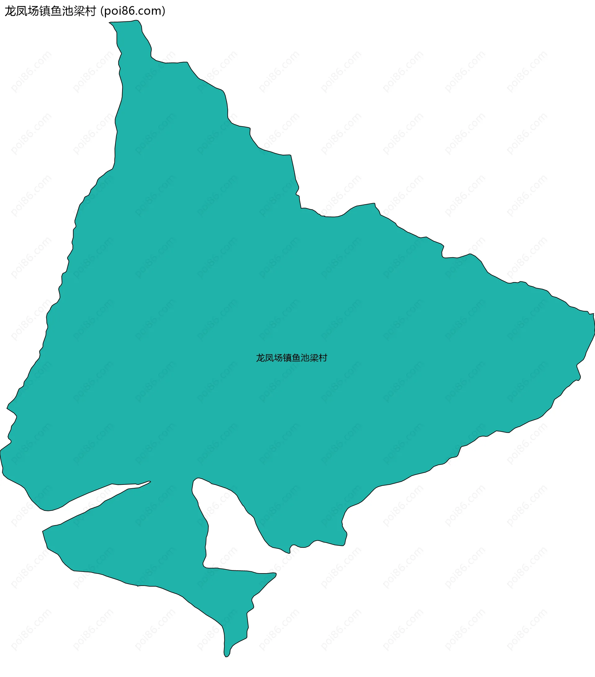龙凤场镇鱼池梁村边界地图
