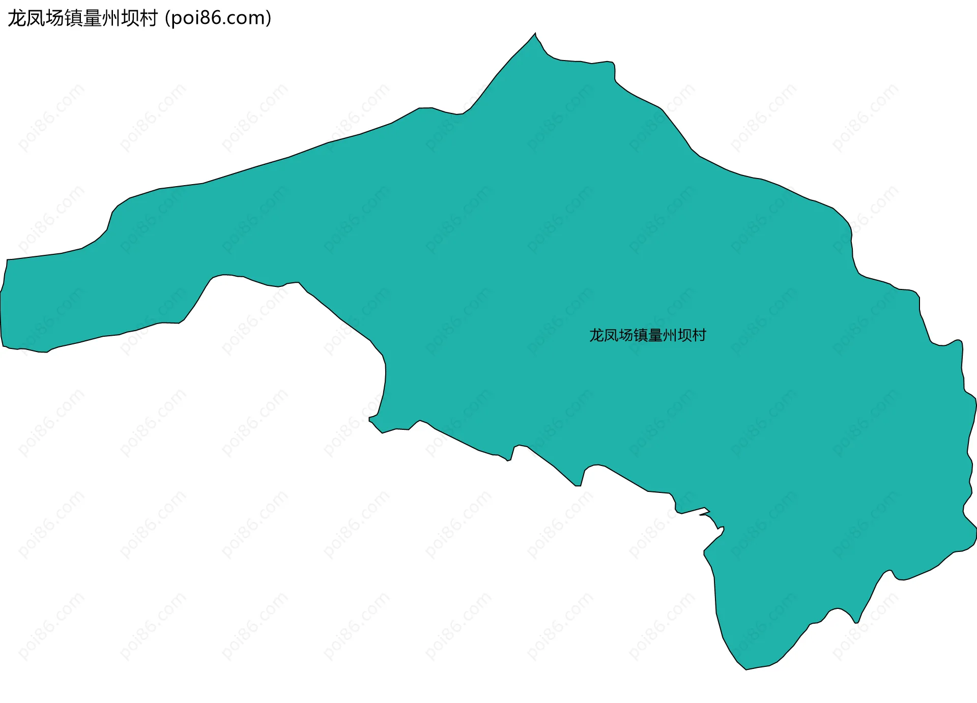 龙凤场镇量州坝村边界地图
