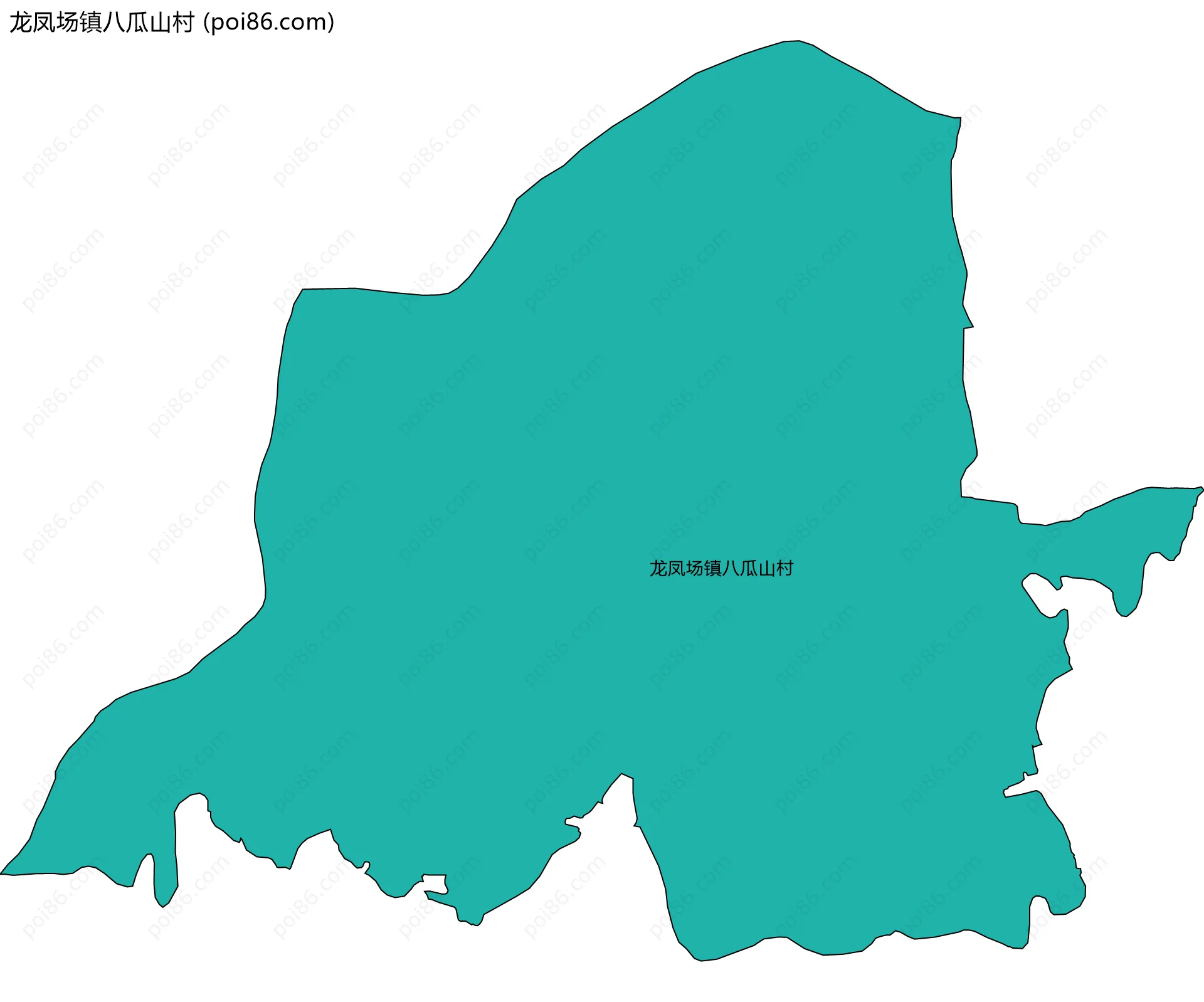 龙凤场镇八瓜山村边界地图