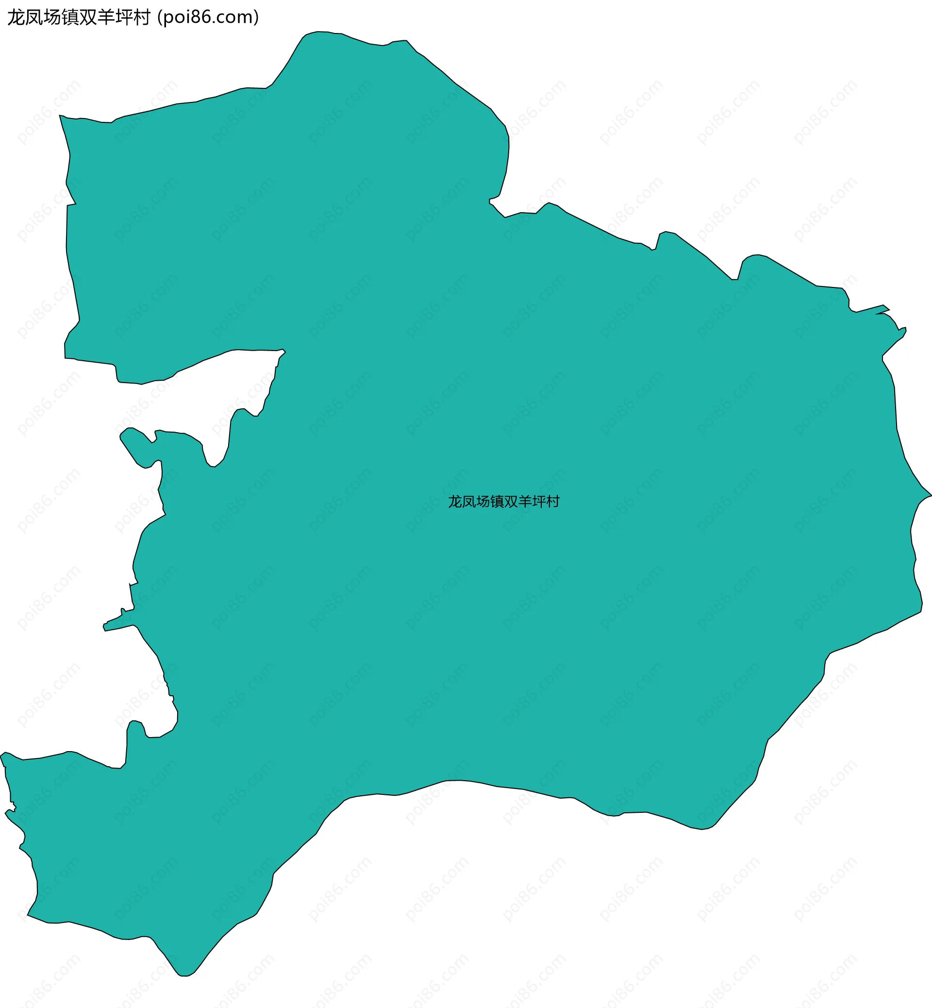 龙凤场镇双羊坪村边界地图