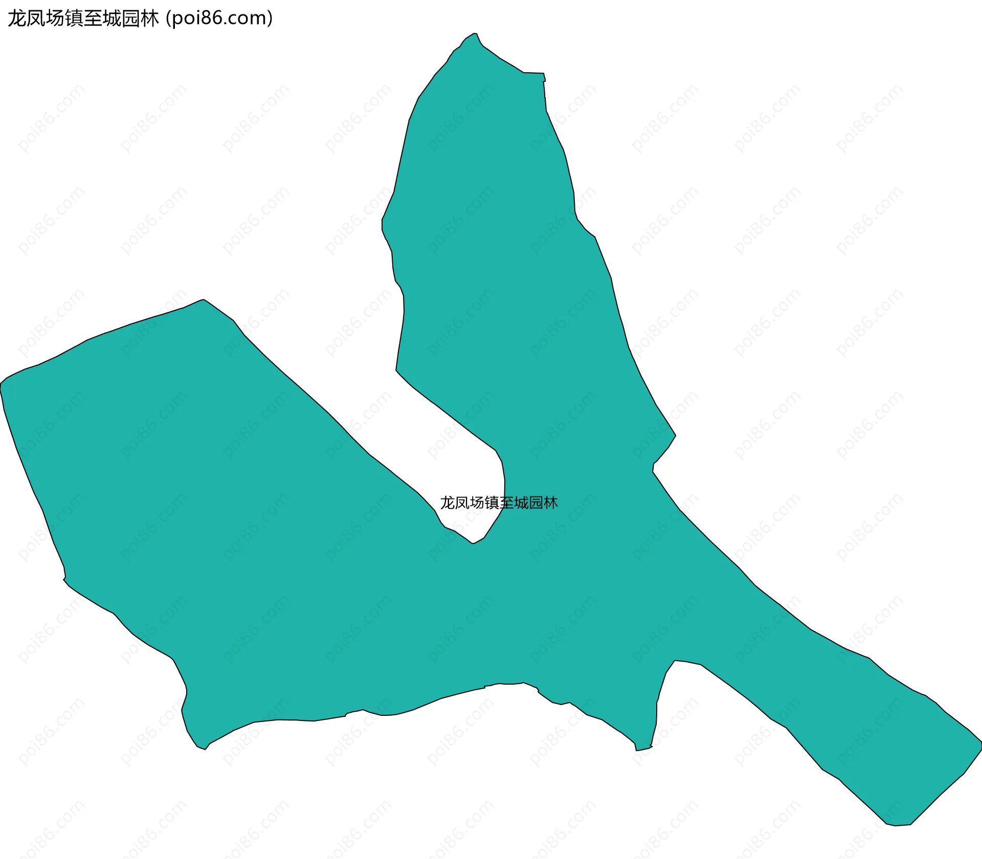 龙凤场镇至城园林边界地图