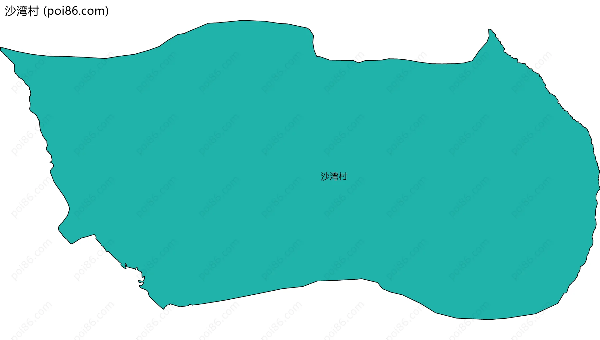 沙湾村边界地图