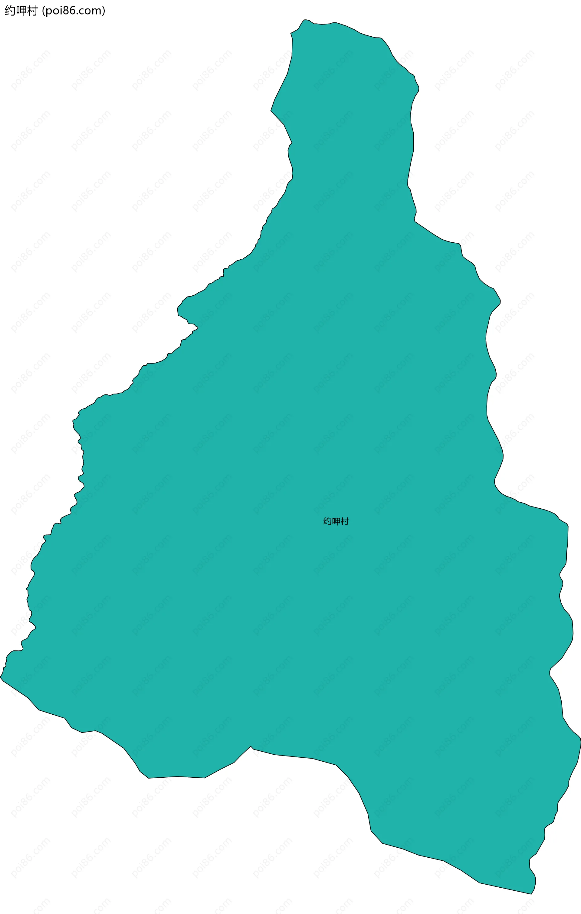 约呷村边界地图