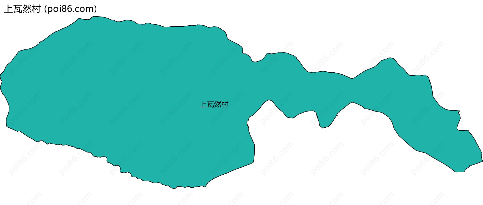 上瓦然村边界地图