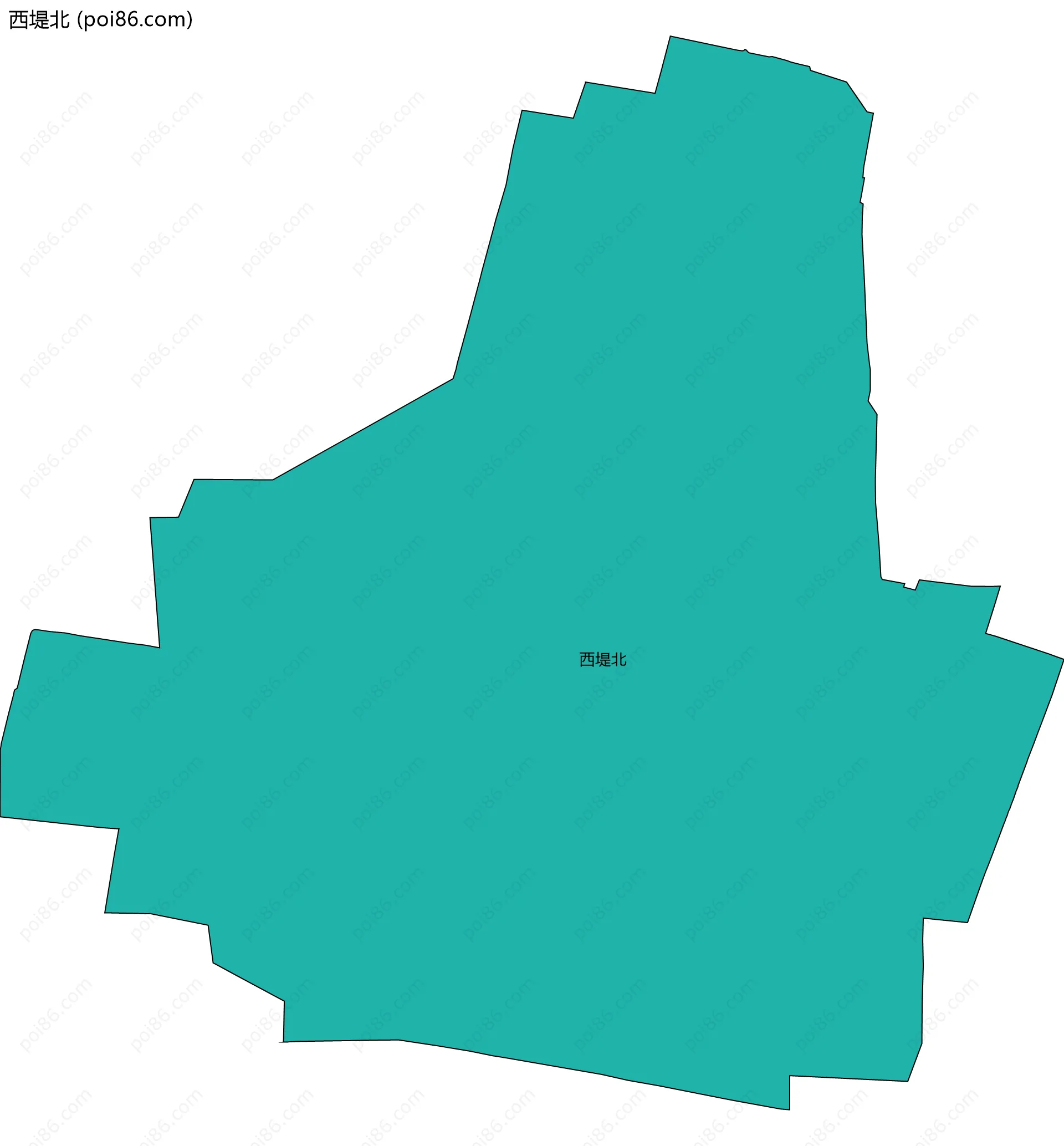 西堤北边界地图