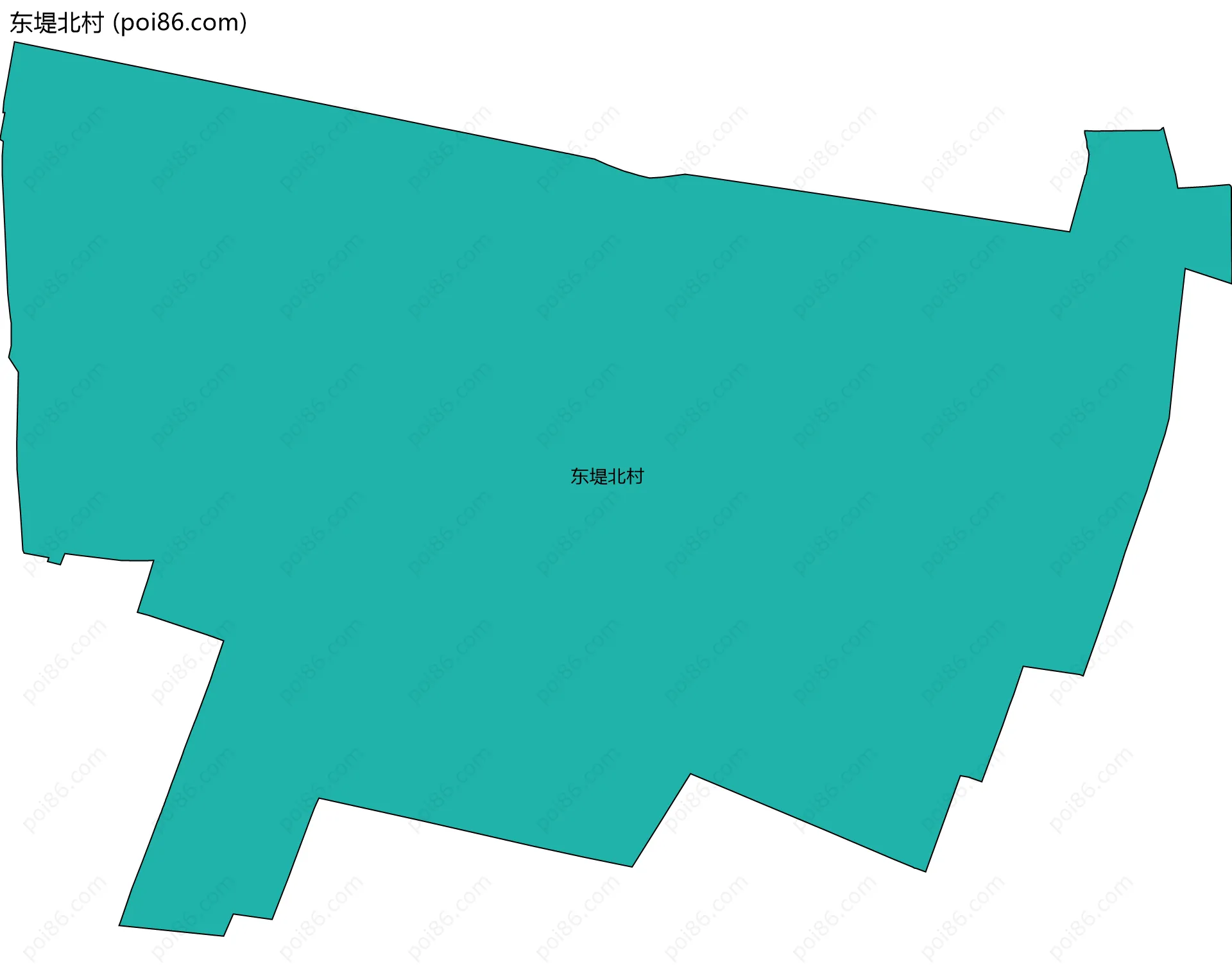 东堤北村边界地图
