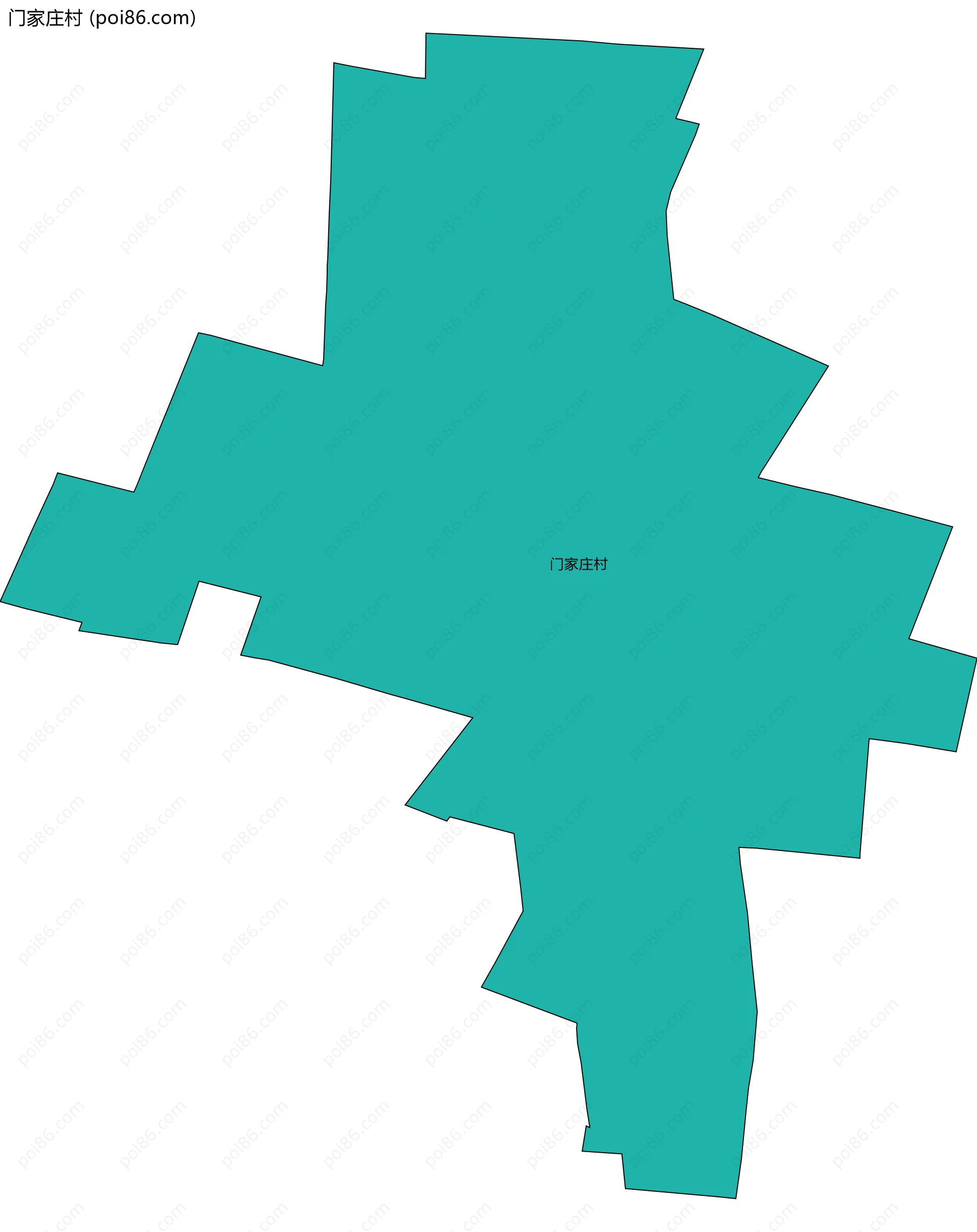 门家庄村边界地图