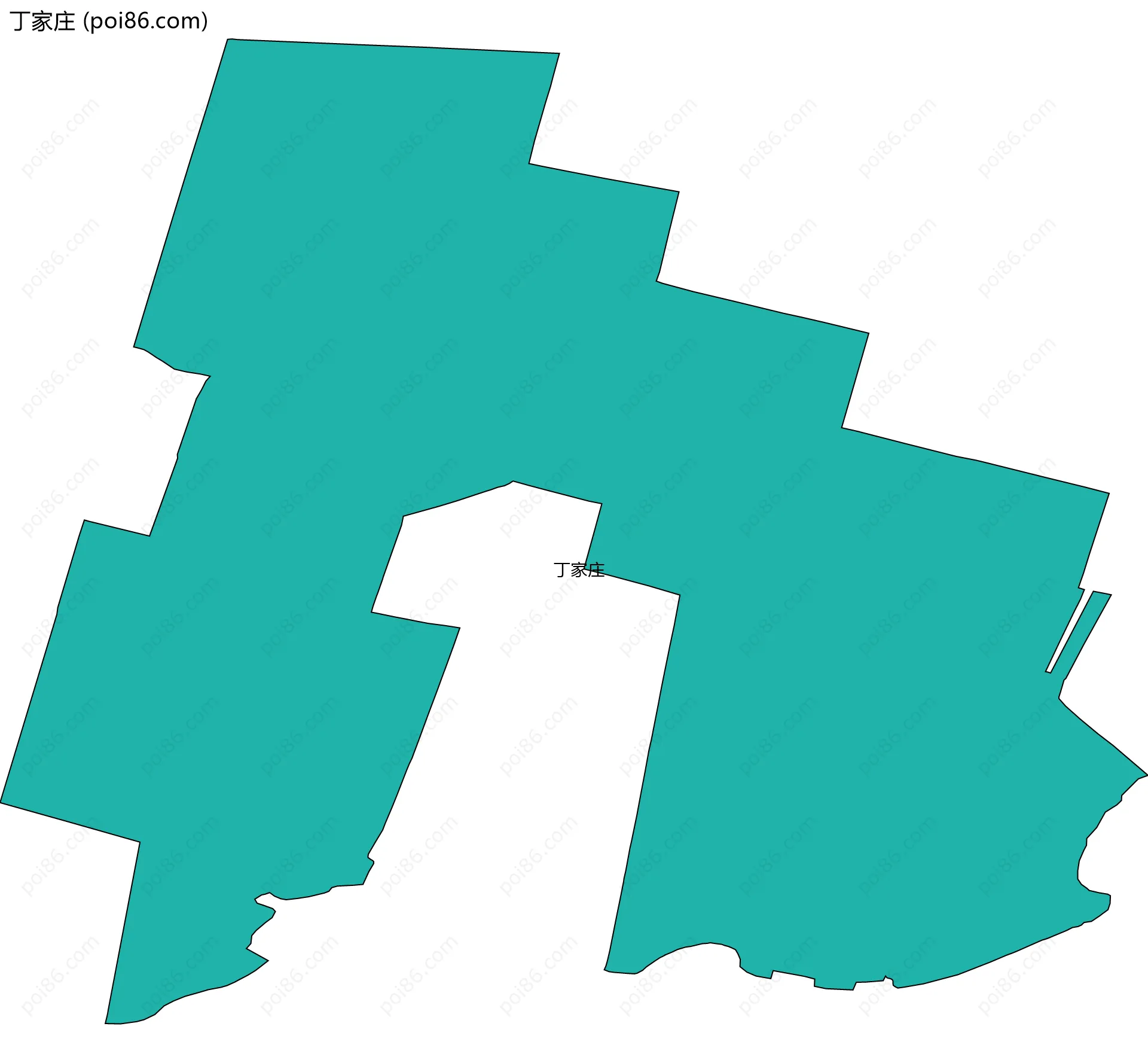 丁家庄边界地图