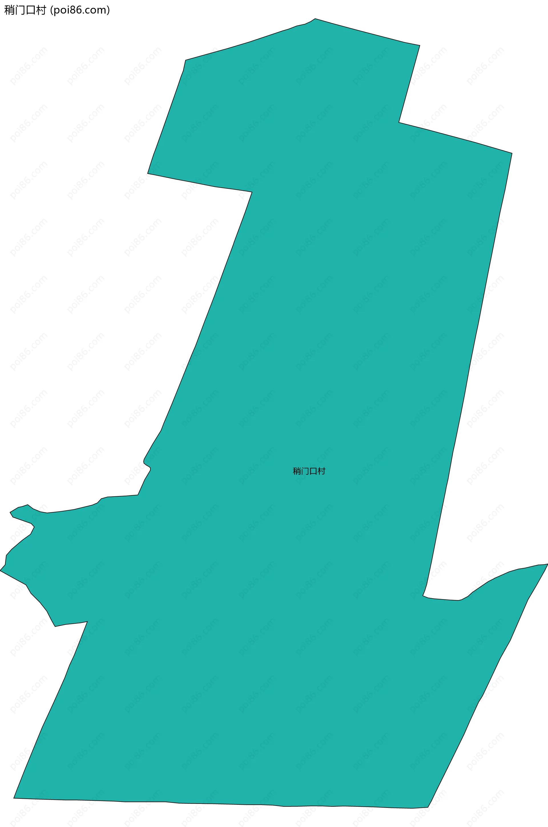 稍门口村边界地图