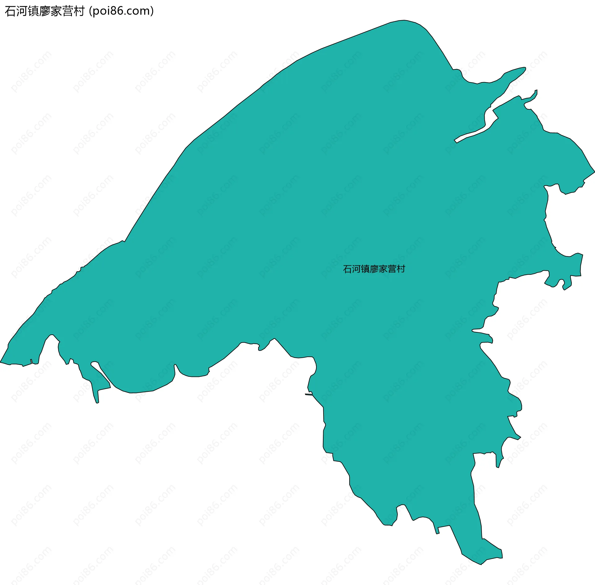 石河镇廖家营村边界地图