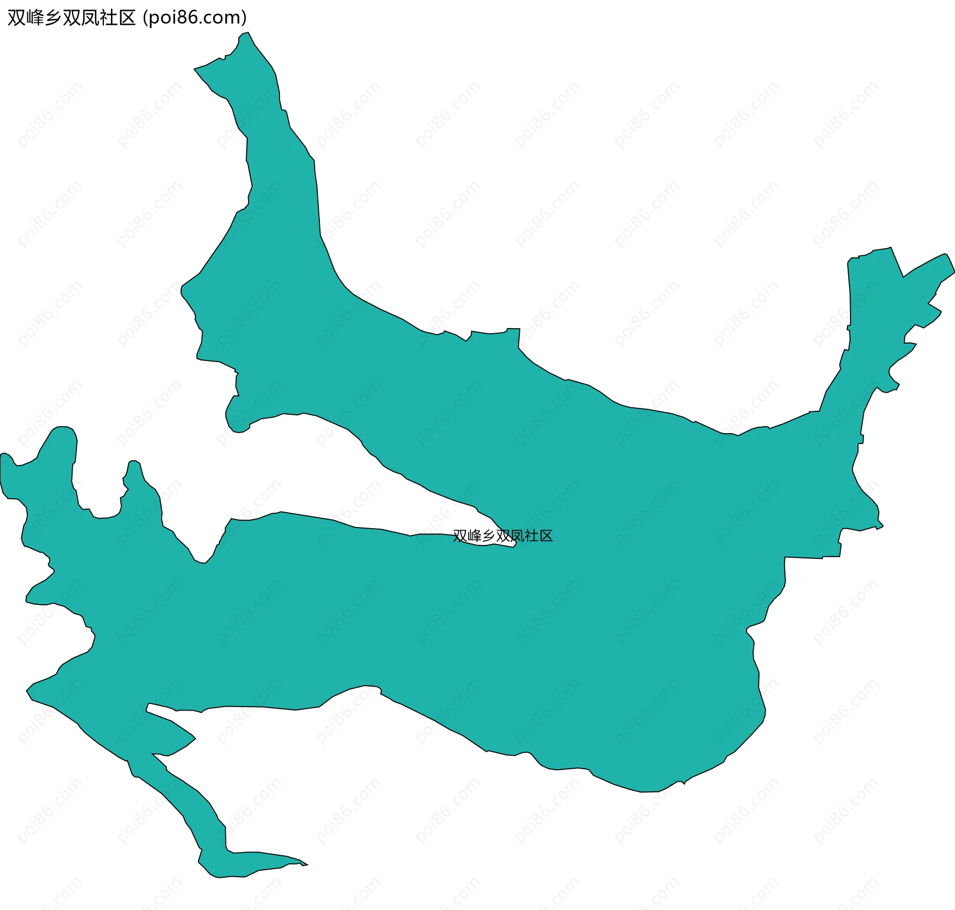 双峰乡双凤社区边界地图